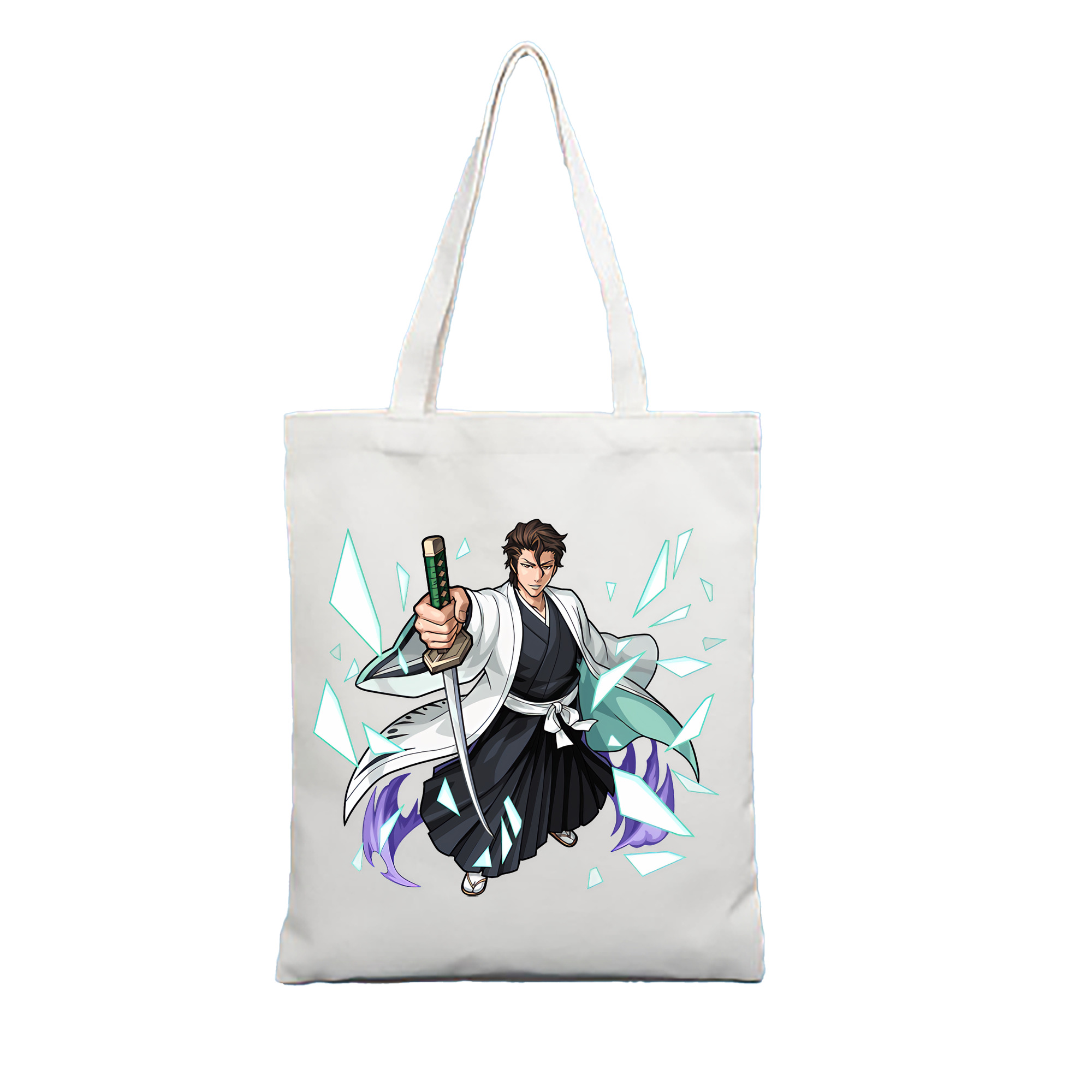（画像用） ブリーチ 藍染 惣右介（あいぜん そうすけ） BLEACH Aizen Sousuke 縦型キャンバス生地手提げバッグ　トートバッグ