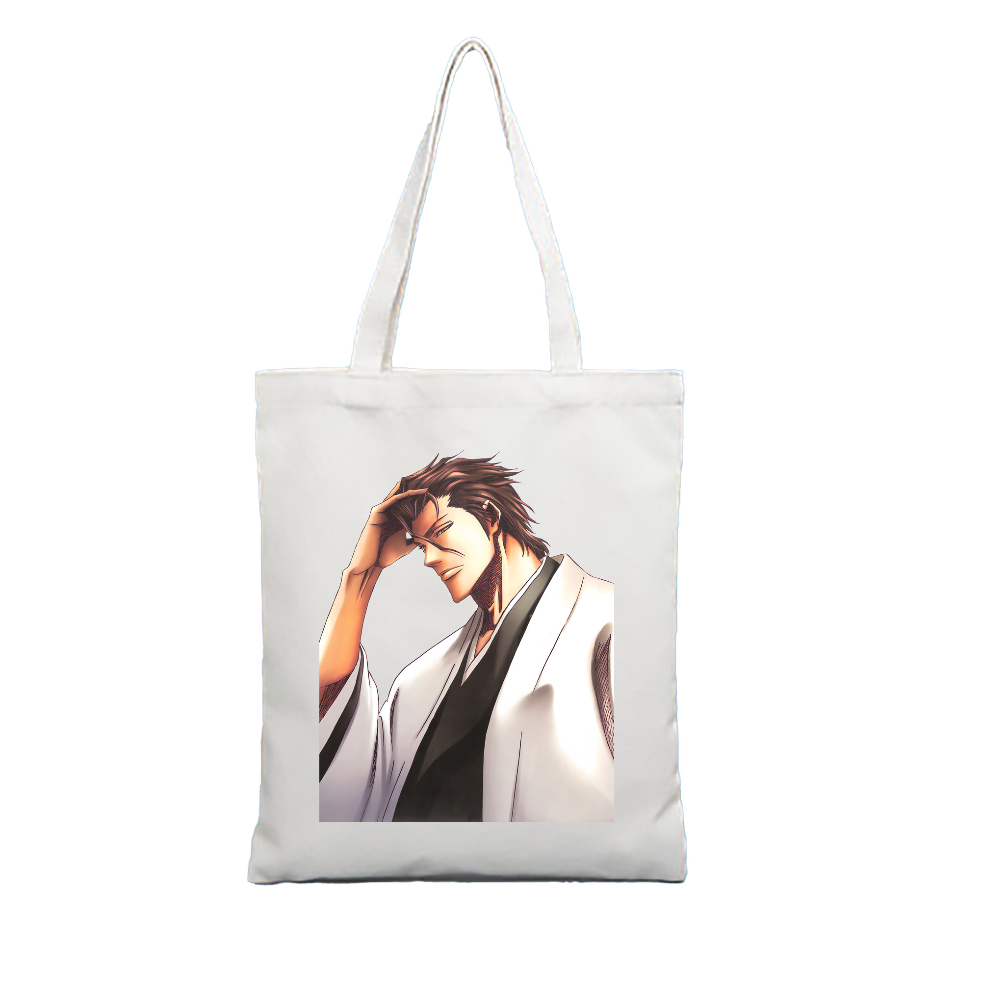 （画像用） ブリーチ 藍染 惣右介（あいぜん そうすけ） BLEACH Aizen Sousuke 縦型キャンバス生地手提げバッグ　トートバッグ