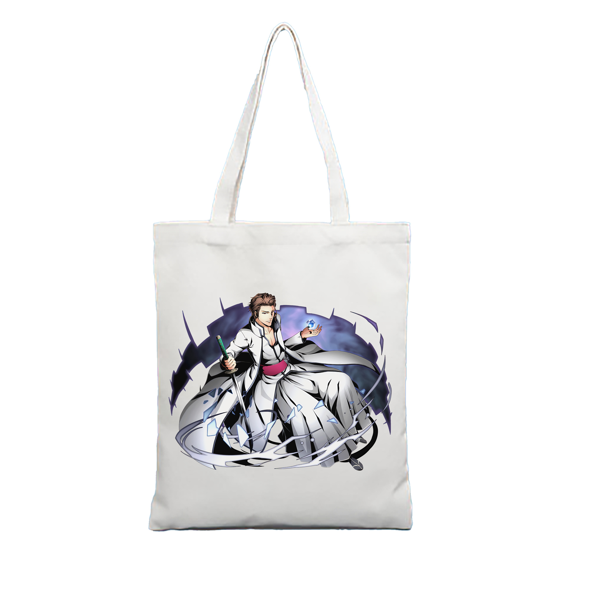 （画像用） ブリーチ 藍染 惣右介（あいぜん そうすけ） BLEACH Aizen Sousuke 縦型キャンバス生地手提げバッグ　トートバッグ