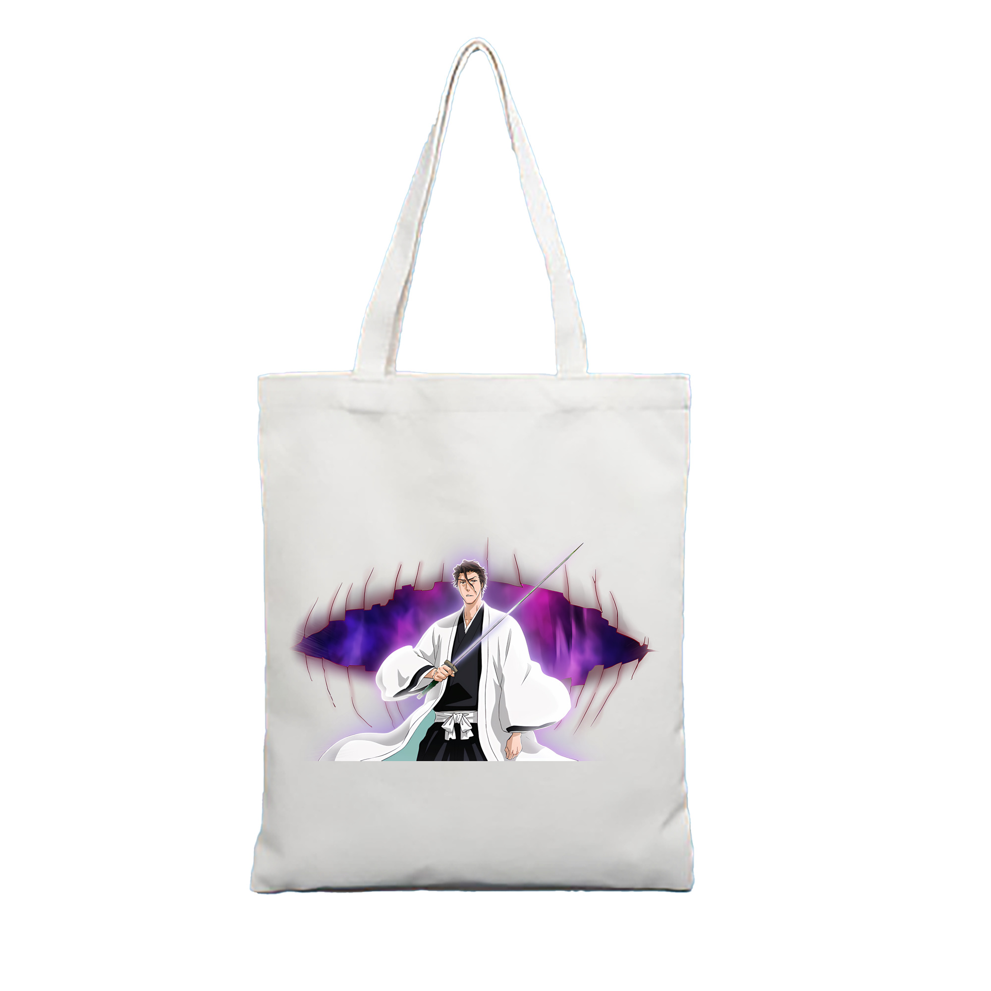 （画像用） ブリーチ 藍染 惣右介（あいぜん そうすけ） BLEACH Aizen Sousuke 縦型キャンバス生地手提げバッグ　トートバッグ