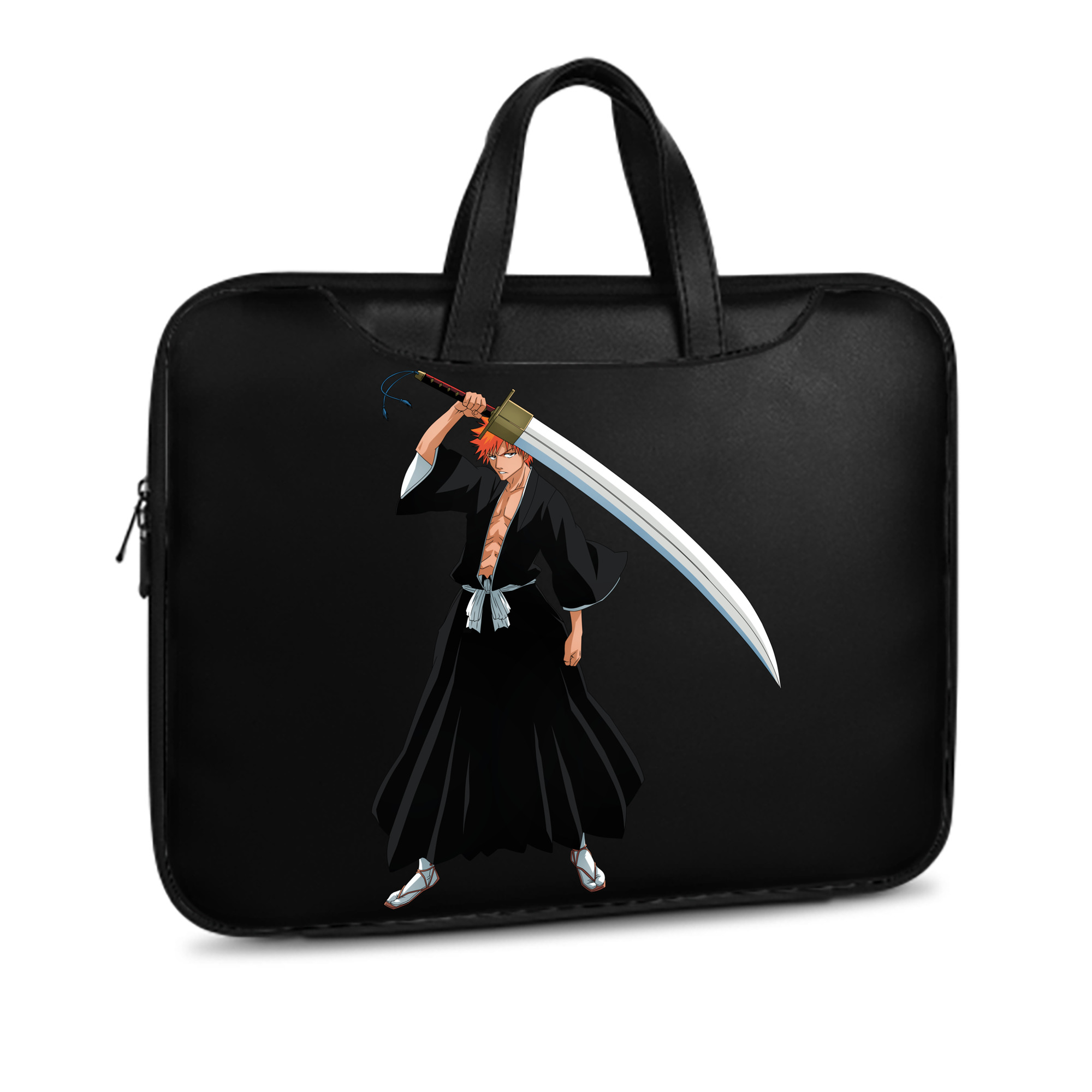 （画像用） ブリーチ 黒崎一護（くろさき いちご）BLEACH Kurosaki Ichigo レザーラップトップバッグ　ノートパソコンケース