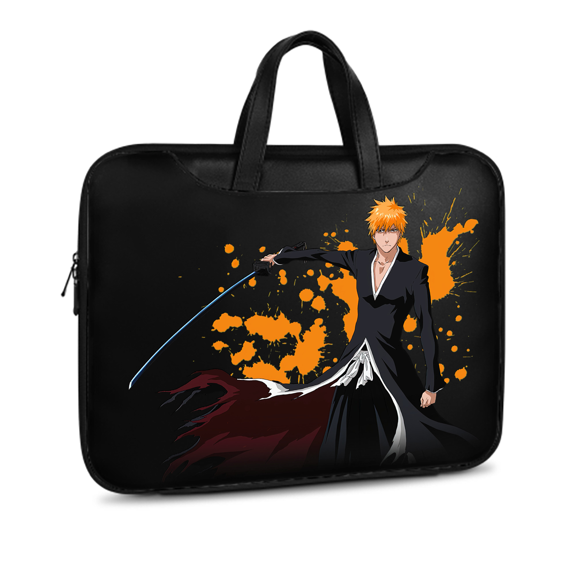 （画像用） ブリーチ 黒崎一護（くろさき いちご）BLEACH Kurosaki Ichigo レザーラップトップバッグ　ノートパソコンケース