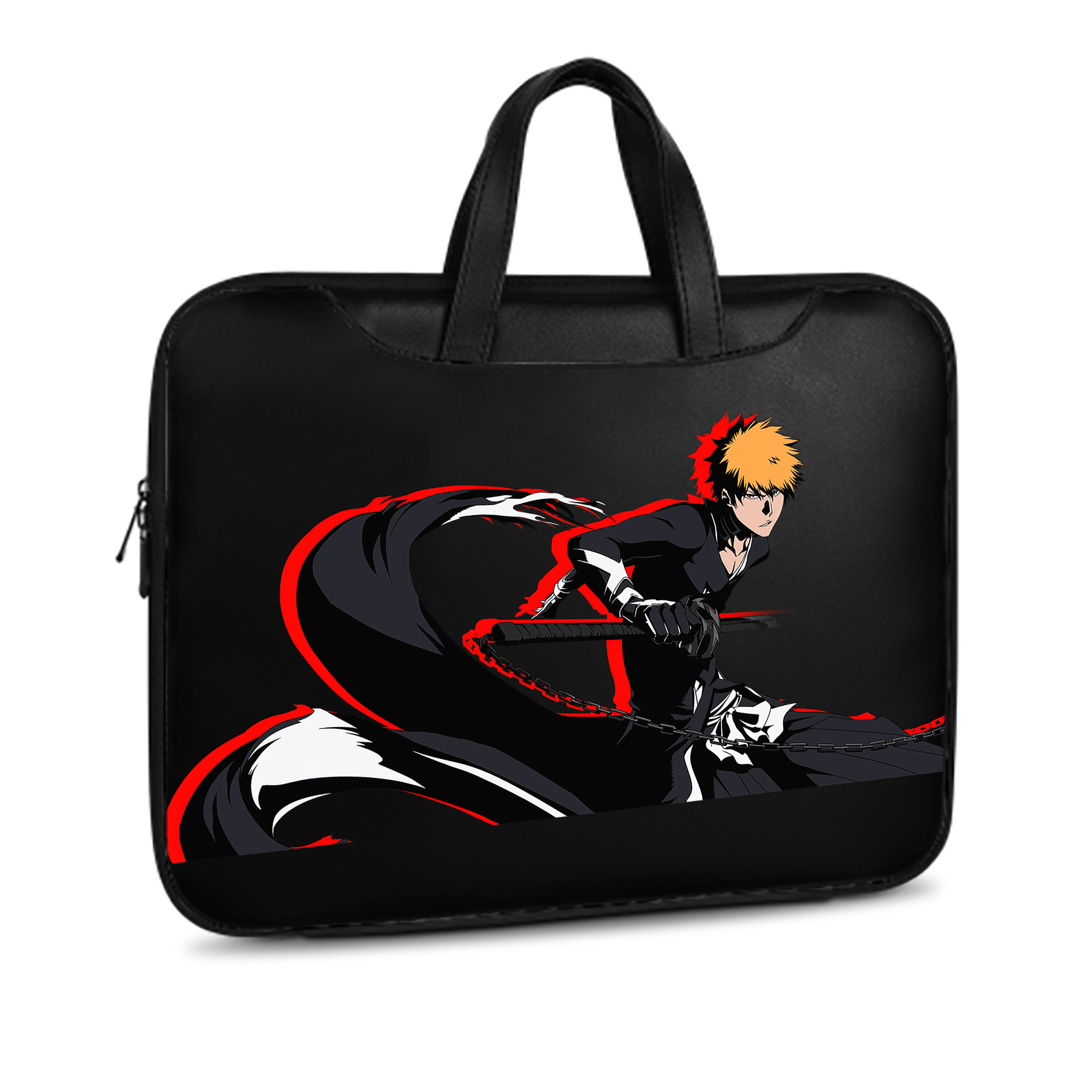 （画像用） ブリーチ 黒崎一護（くろさき いちご）BLEACH Kurosaki Ichigo レザーラップトップバッグ　ノートパソコンケース