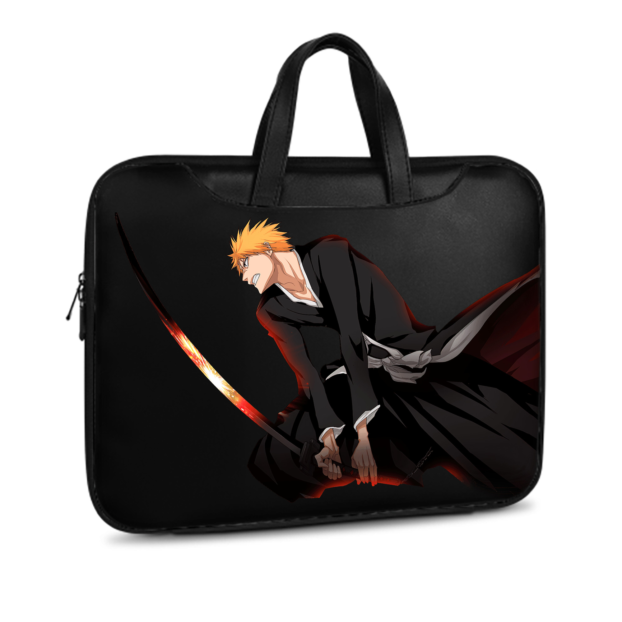 （画像用） ブリーチ 黒崎一護（くろさき いちご）BLEACH Kurosaki Ichigo レザーラップトップバッグ　ノートパソコンケース
