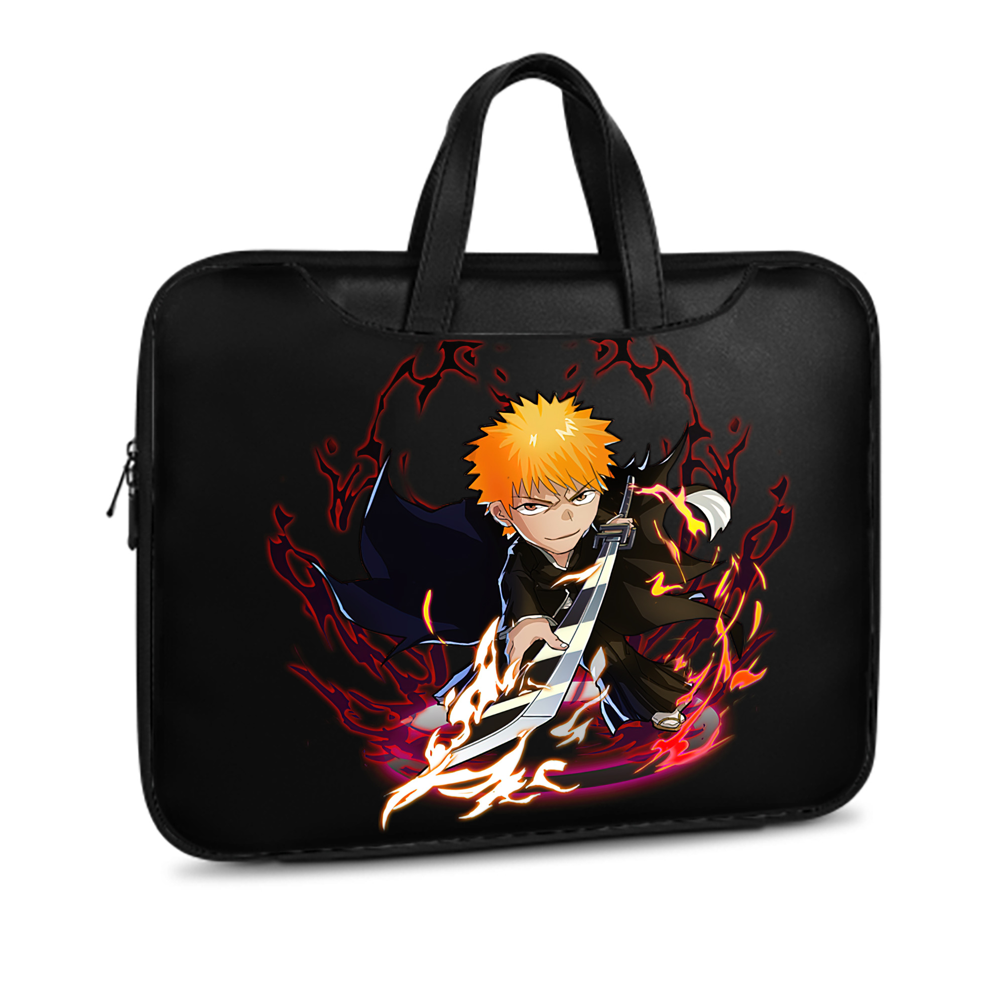 （画像用） ブリーチ 黒崎一護（くろさき いちご）BLEACH Kurosaki Ichigo レザーラップトップバッグ　ノートパソコンケース