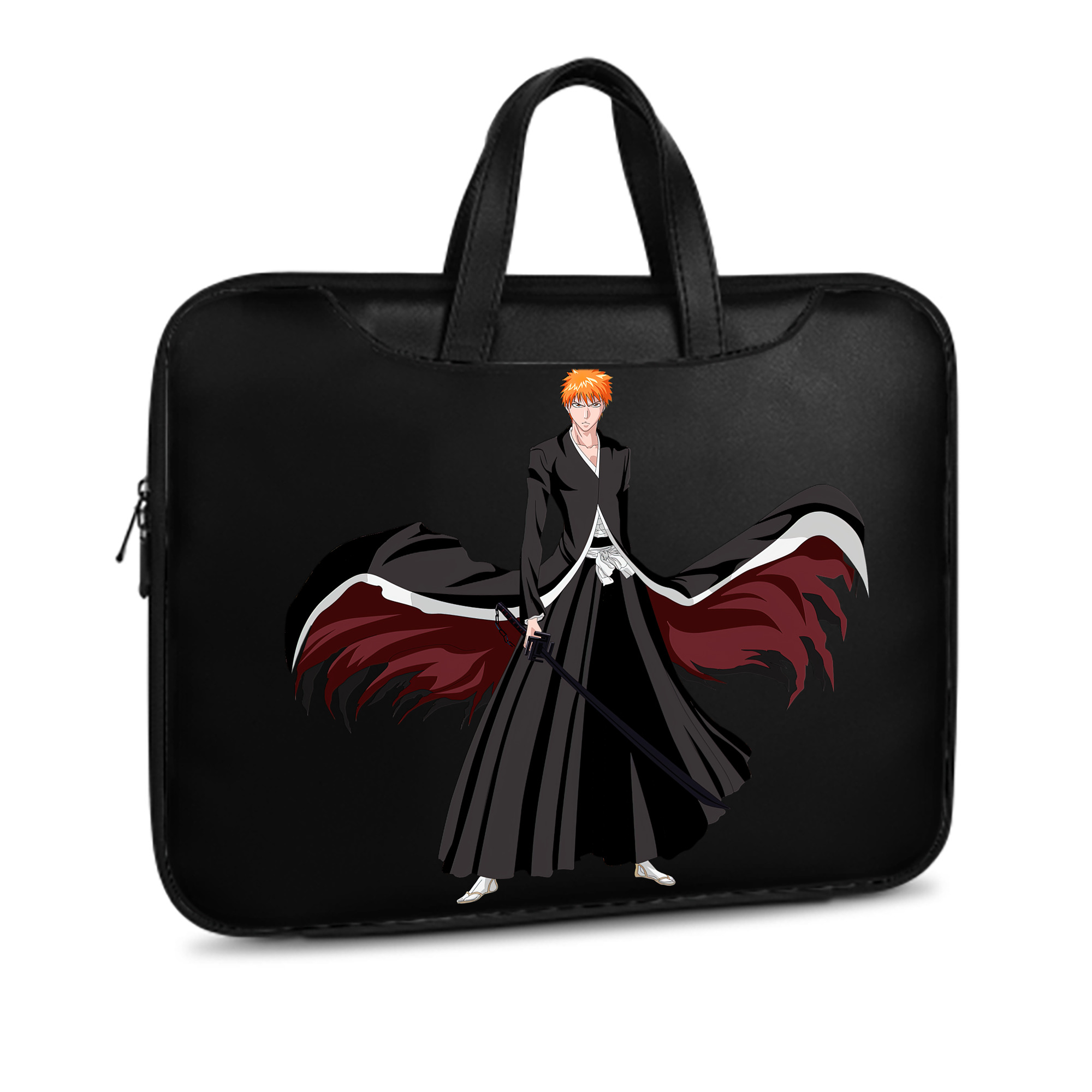 （画像用） ブリーチ 黒崎一護（くろさき いちご）BLEACH Kurosaki Ichigo レザーラップトップバッグ　ノートパソコンケース