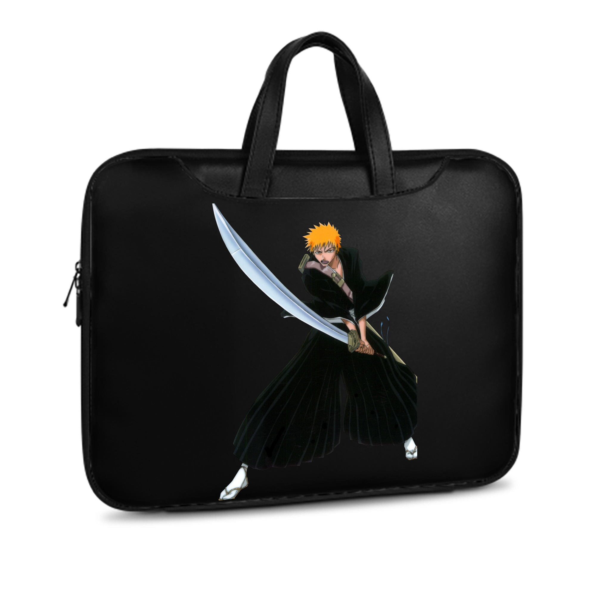 （画像用） ブリーチ 黒崎一護（くろさき いちご）BLEACH Kurosaki Ichigo レザーラップトップバッグ　ノートパソコンケース