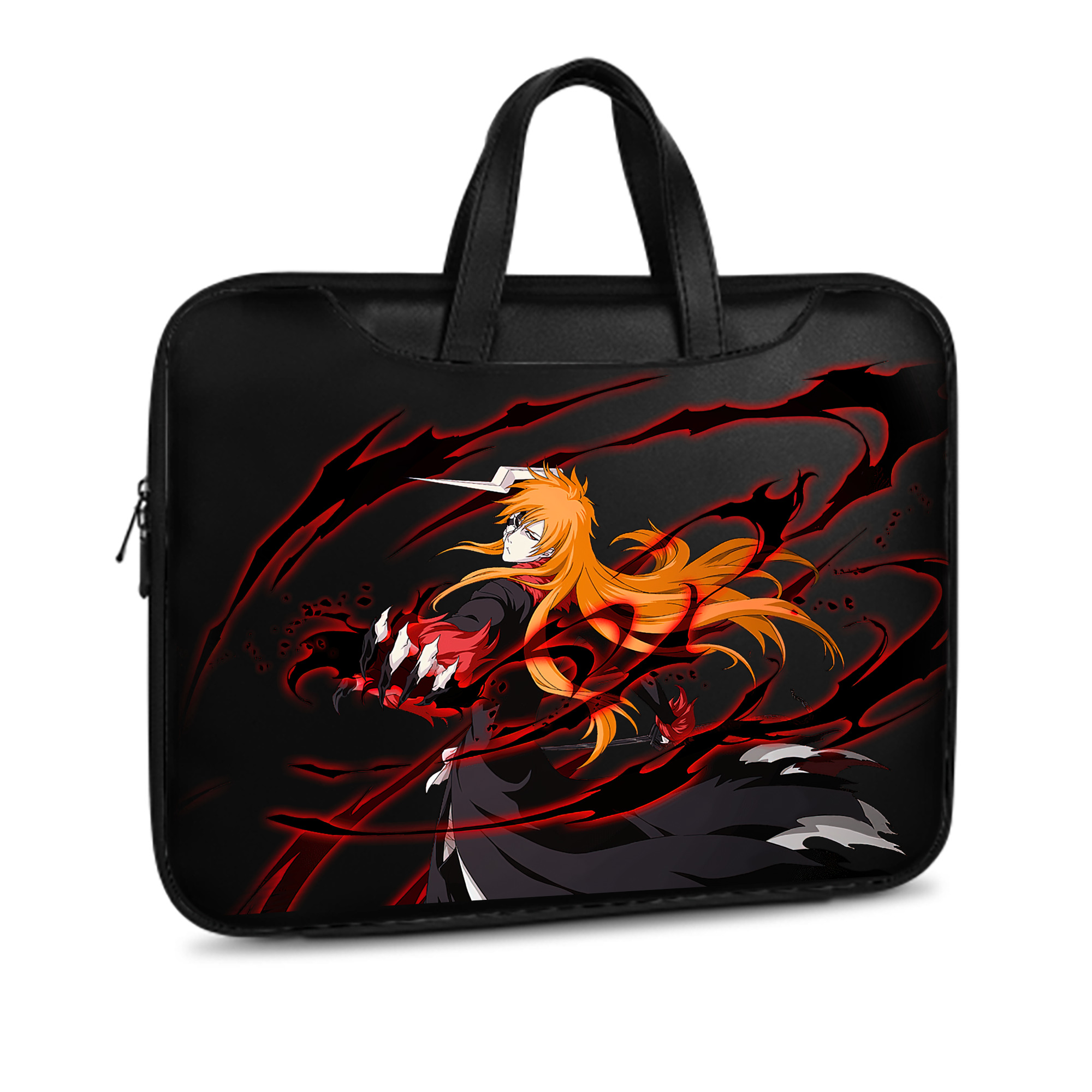 （画像用） ブリーチ 黒崎一護（くろさき いちご）BLEACH Kurosaki Ichigo レザーラップトップバッグ　ノートパソコンケース