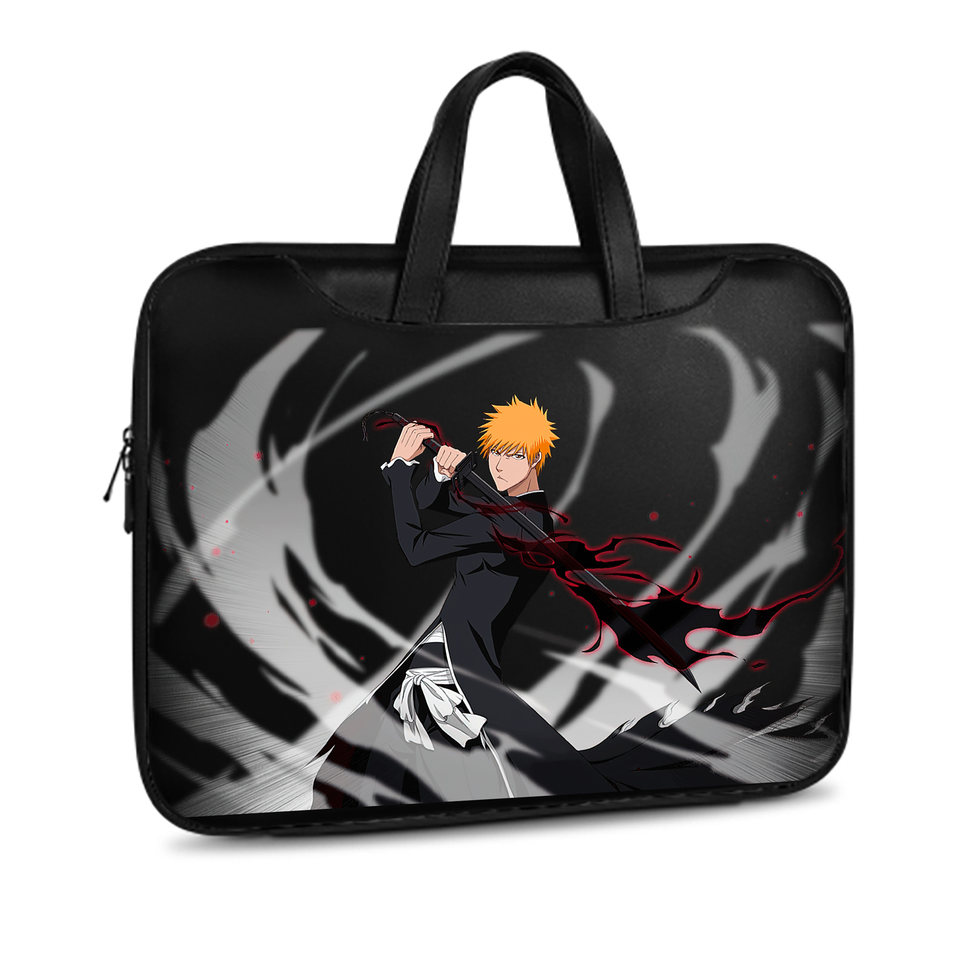 （画像用） ブリーチ 黒崎一護（くろさき いちご）BLEACH Kurosaki Ichigo レザーラップトップバッグ　ノートパソコンケース