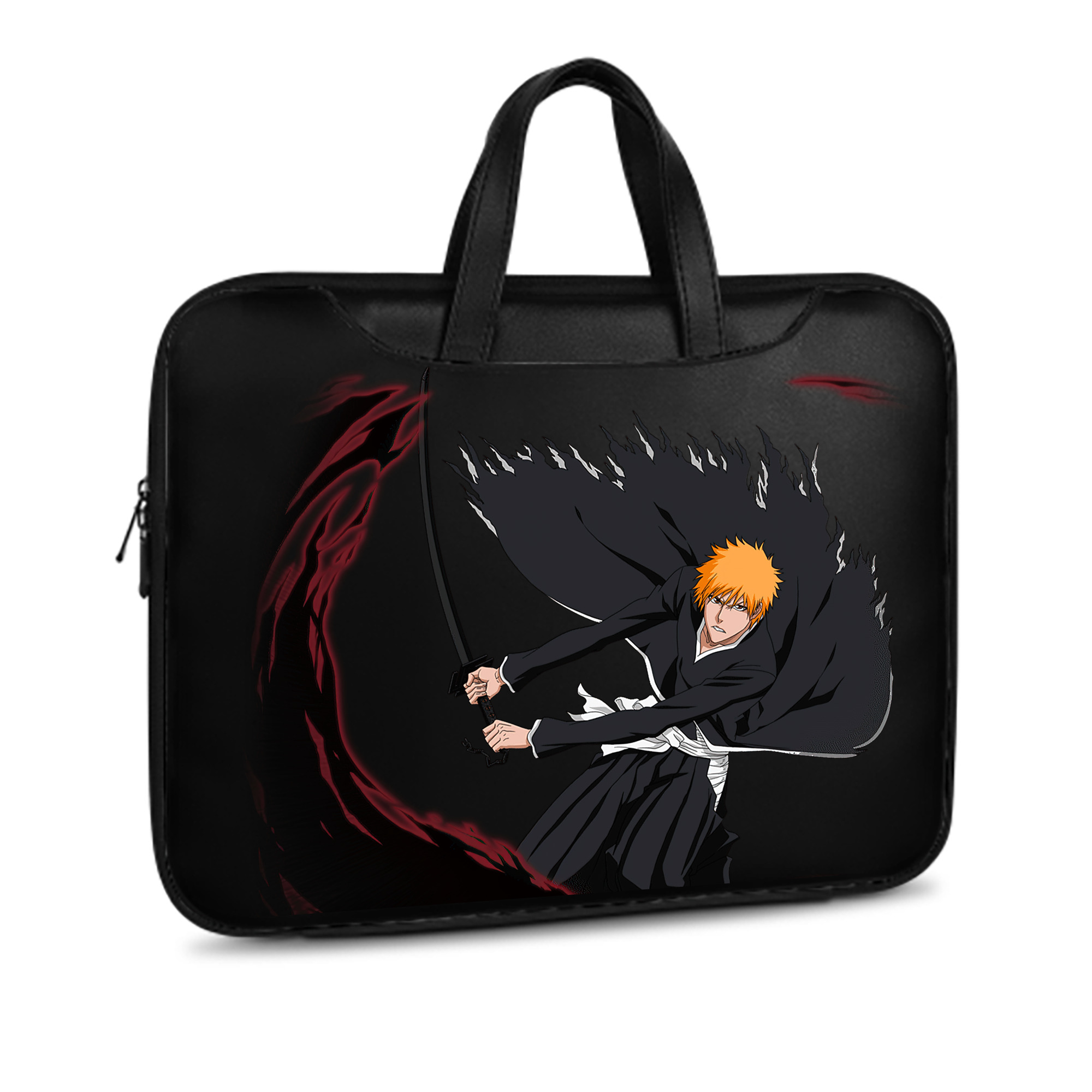 （画像用） ブリーチ 黒崎一護（くろさき いちご）BLEACH Kurosaki Ichigo レザーラップトップバッグ　ノートパソコンケース