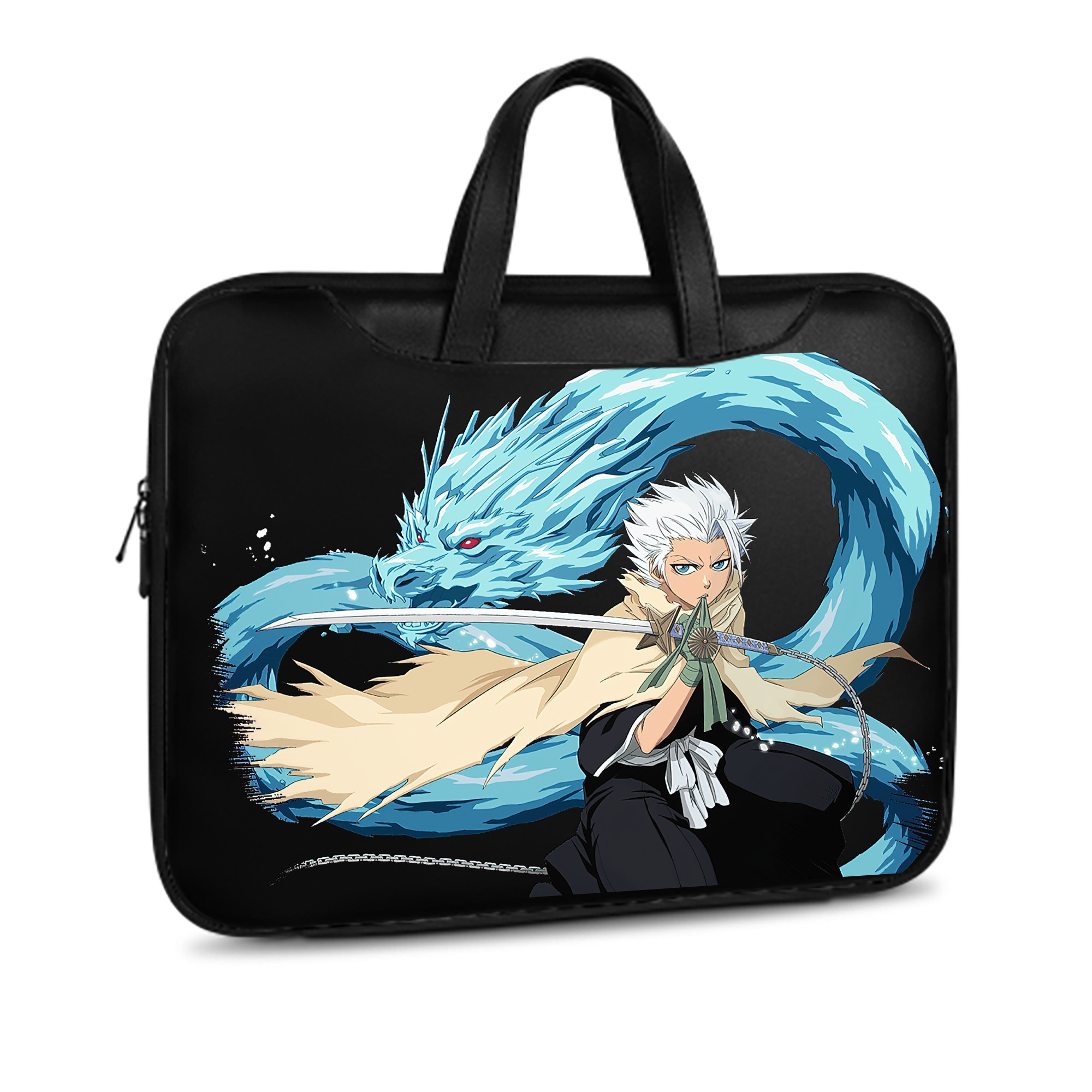 （画像用） ブリーチ 日番谷冬獅郎（ひつがや とうしろう） BLEACH Hitsugaya Toushirou レザーラップトップバッグ　ノートパソコンケース