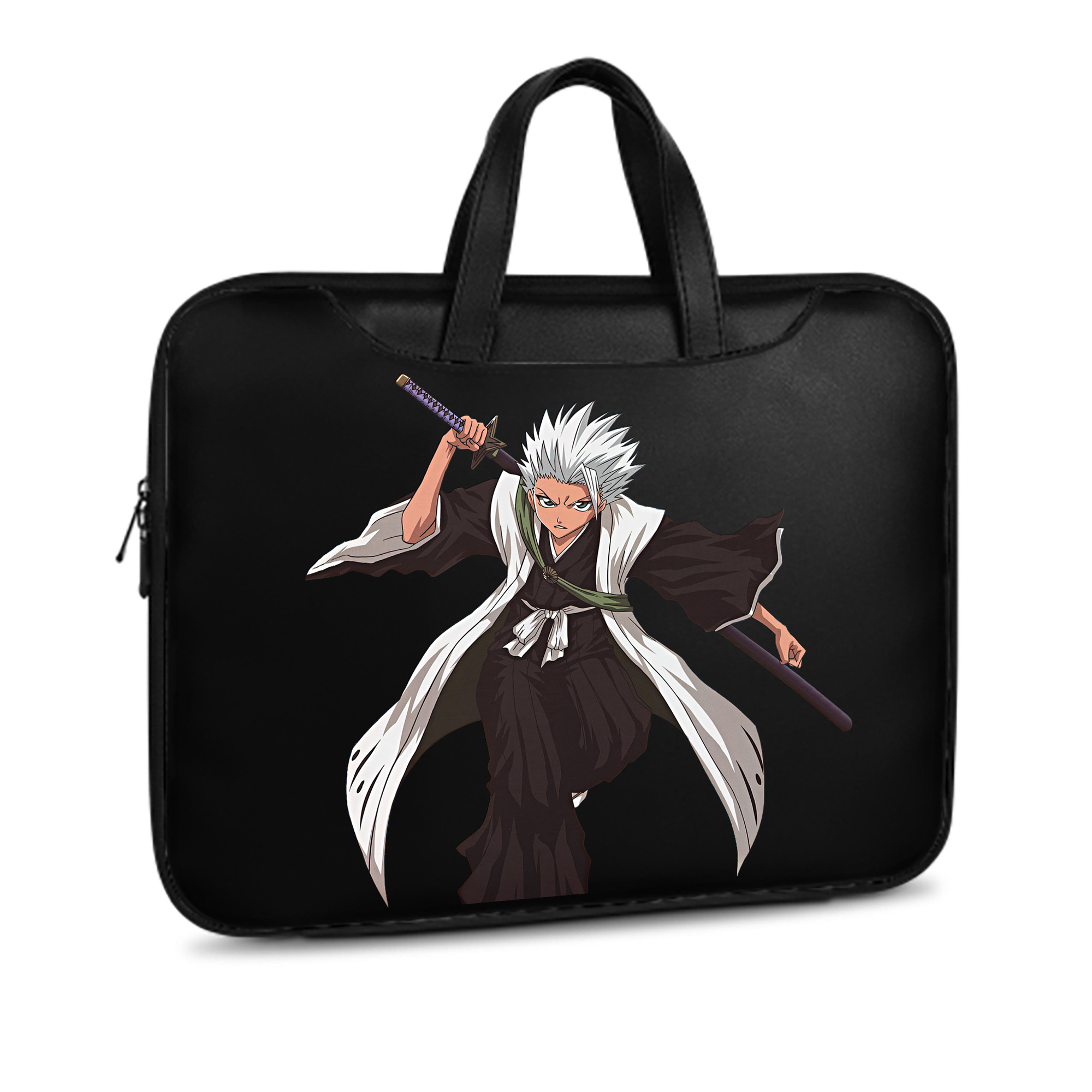 （画像用） ブリーチ 日番谷冬獅郎（ひつがや とうしろう） BLEACH Hitsugaya Toushirou レザーラップトップバッグ　ノートパソコンケース