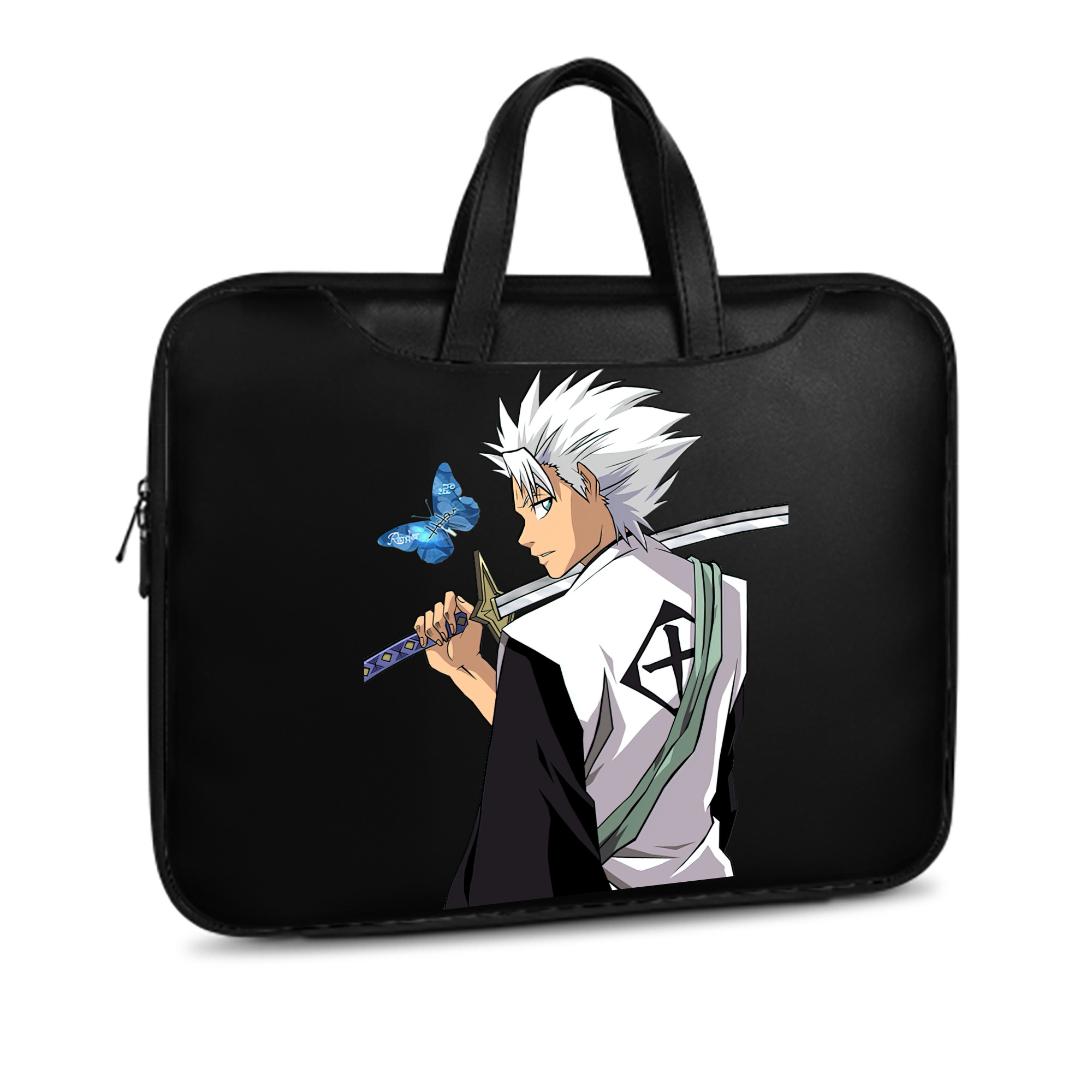 （画像用） ブリーチ 日番谷冬獅郎（ひつがや とうしろう） BLEACH Hitsugaya Toushirou レザーラップトップバッグ　ノートパソコンケース