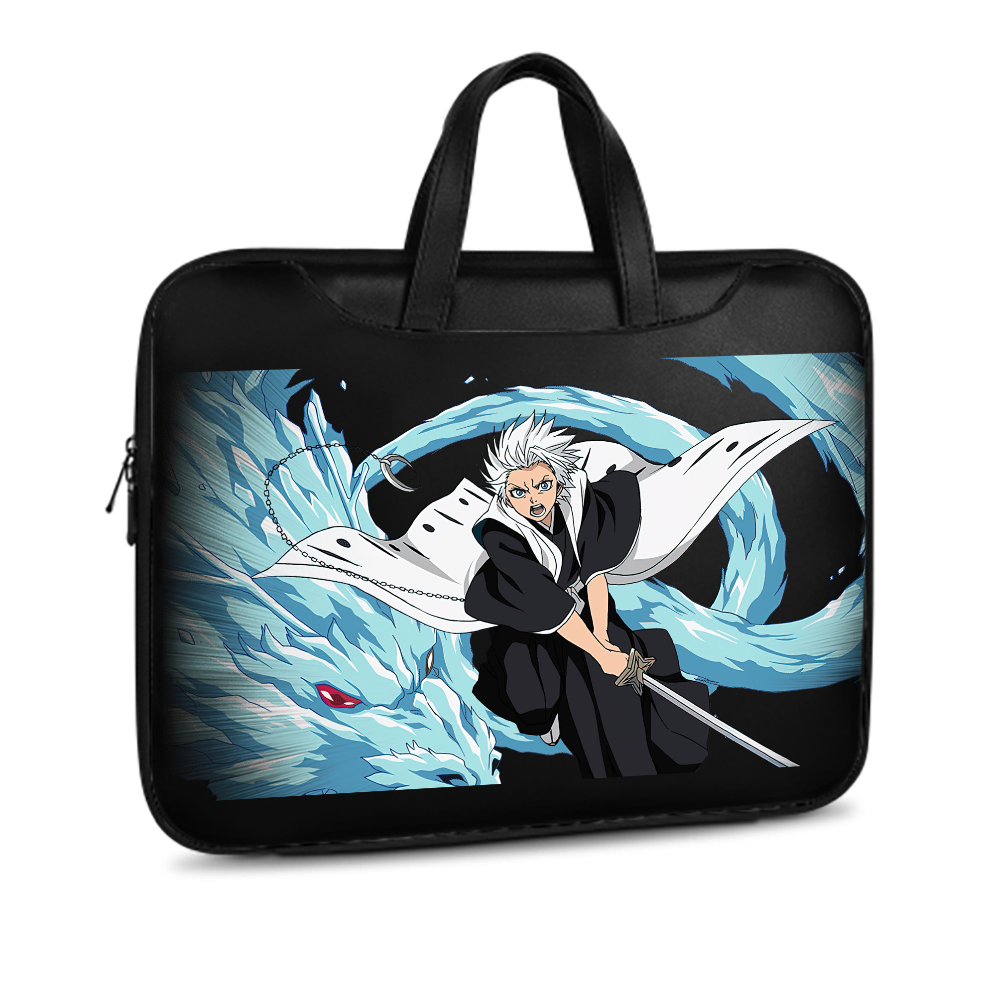 （画像用） ブリーチ 日番谷冬獅郎（ひつがや とうしろう） BLEACH Hitsugaya Toushirou レザーラップトップバッグ　ノートパソコンケース