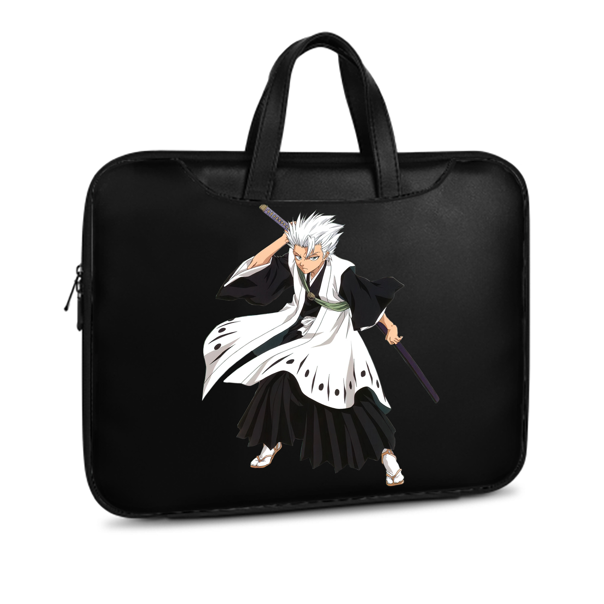 （画像用） ブリーチ 日番谷冬獅郎（ひつがや とうしろう） BLEACH Hitsugaya Toushirou レザーラップトップバッグ　ノートパソコンケース