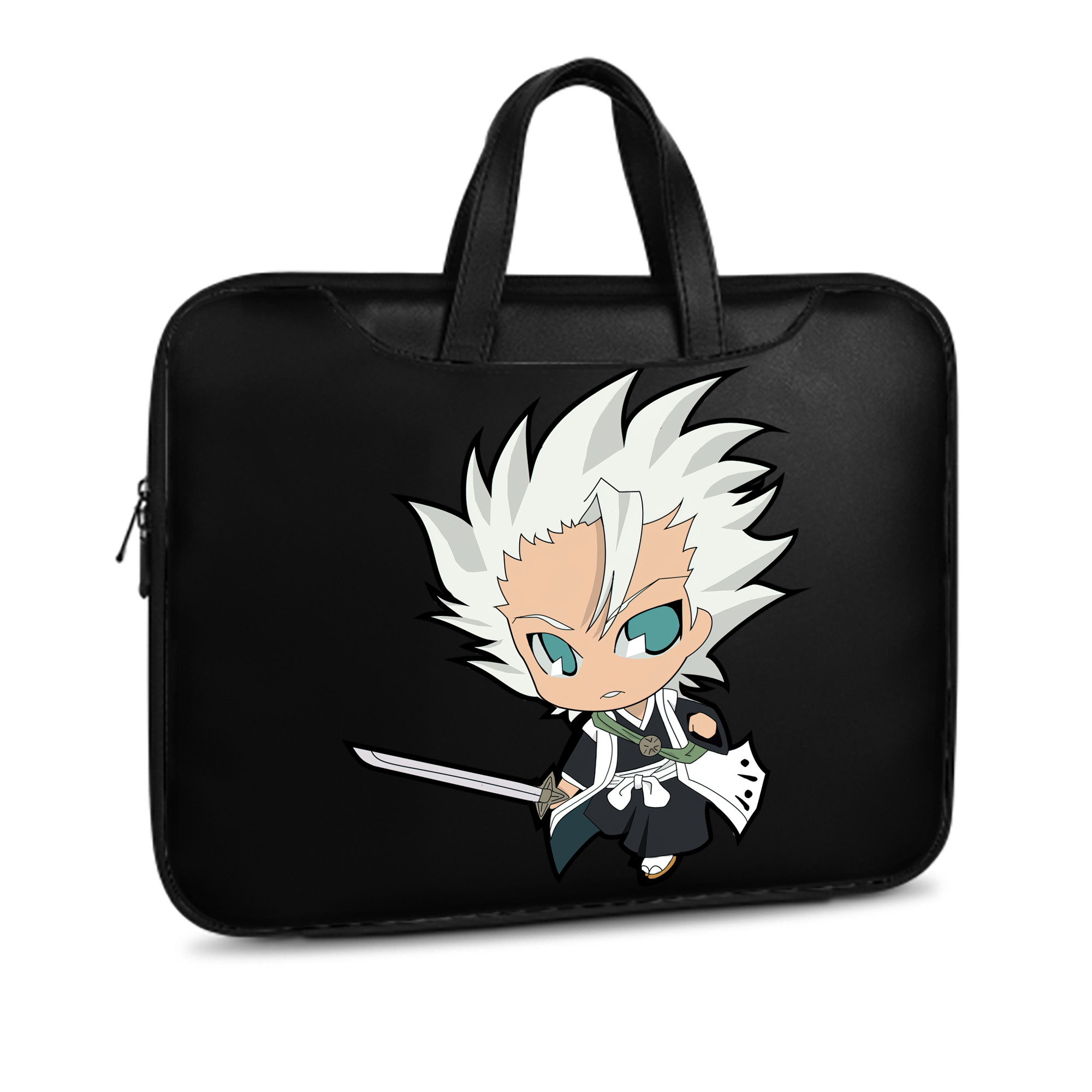 （画像用） ブリーチ 日番谷冬獅郎（ひつがや とうしろう） BLEACH Hitsugaya Toushirou レザーラップトップバッグ　ノートパソコンケース