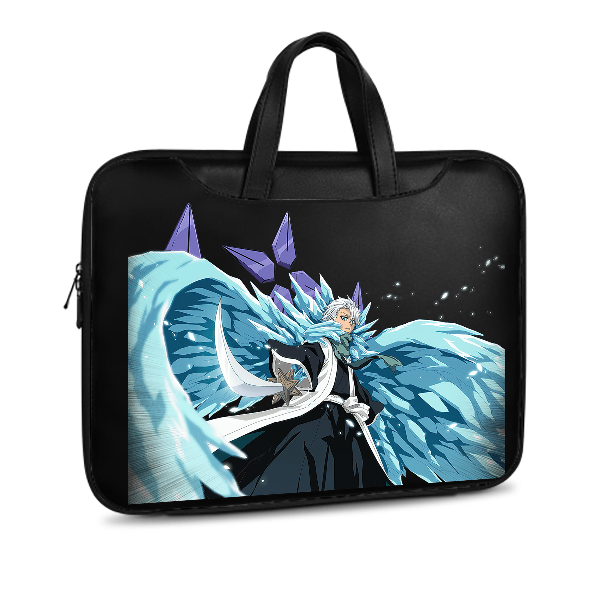（画像用） ブリーチ 日番谷冬獅郎（ひつがや とうしろう） BLEACH Hitsugaya Toushirou レザーラップトップバッグ　ノートパソコンケース
