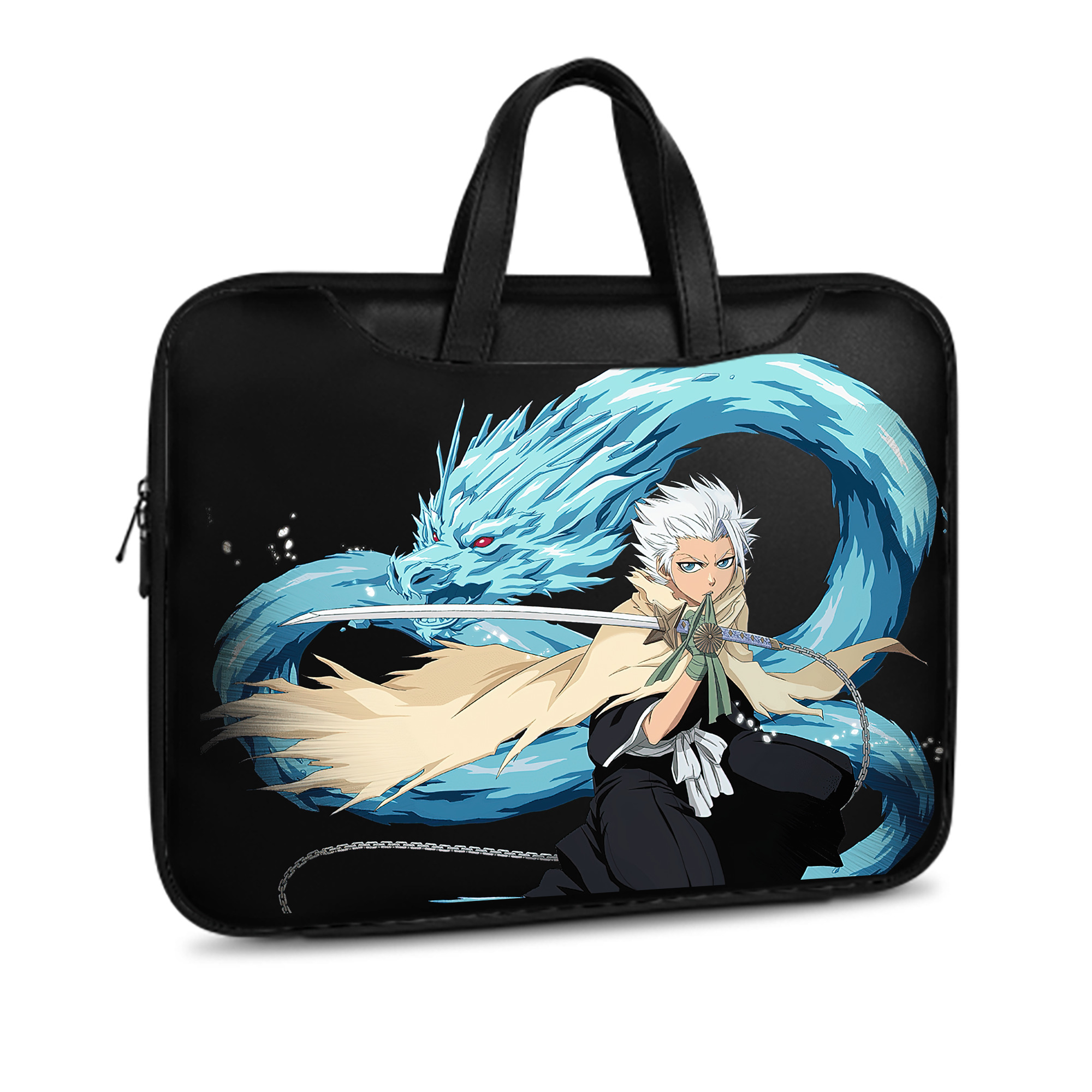 （画像用） ブリーチ 日番谷冬獅郎（ひつがや とうしろう） BLEACH Hitsugaya Toushirou レザーラップトップバッグ　ノートパソコンケース