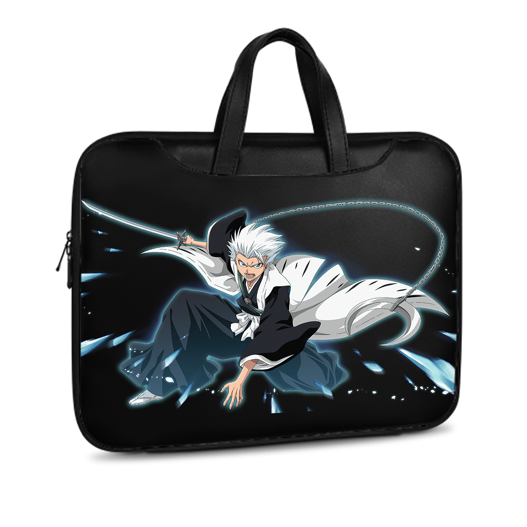 （画像用） ブリーチ 日番谷冬獅郎（ひつがや とうしろう） BLEACH Hitsugaya Toushirou レザーラップトップバッグ　ノートパソコンケース