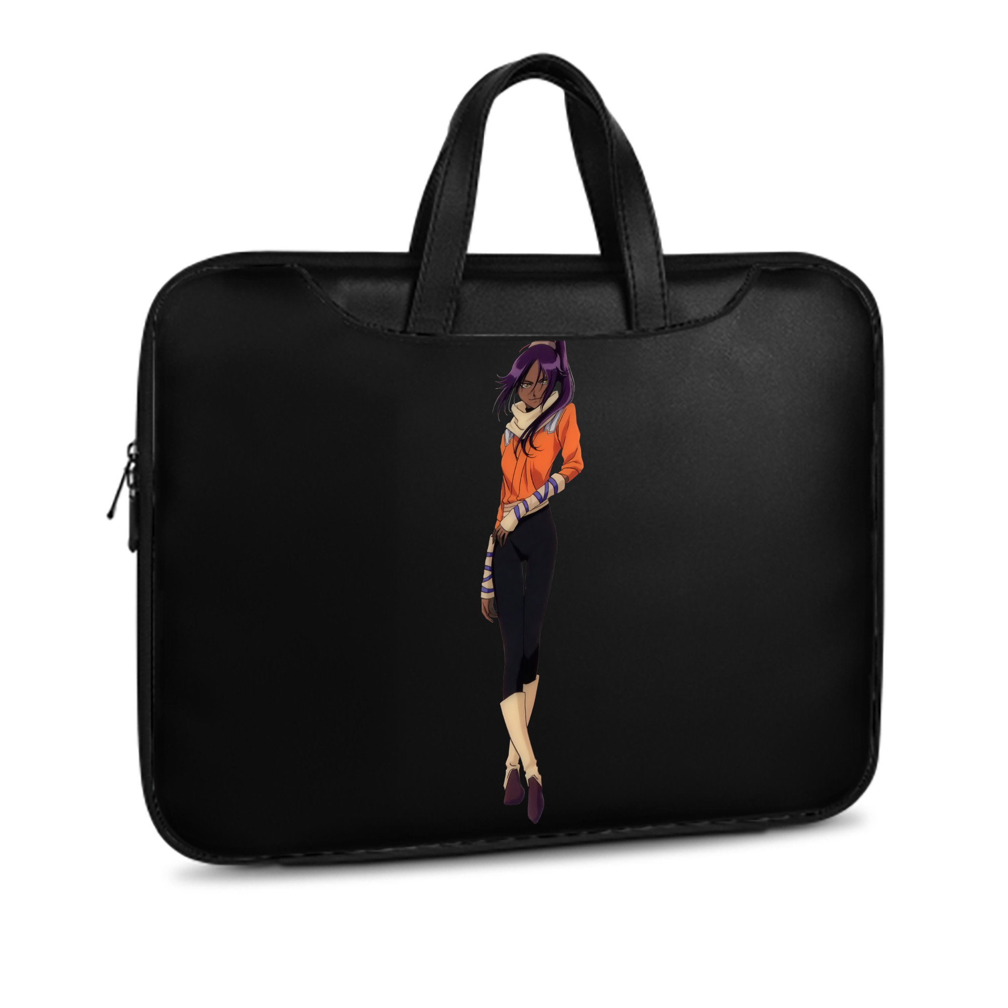 （画像用） ブリーチ 四楓院 夜一（しほういん よるいち） BLEACH Shihouin Yoruichi レザーラップトップバッグ　ノートパソコンケース