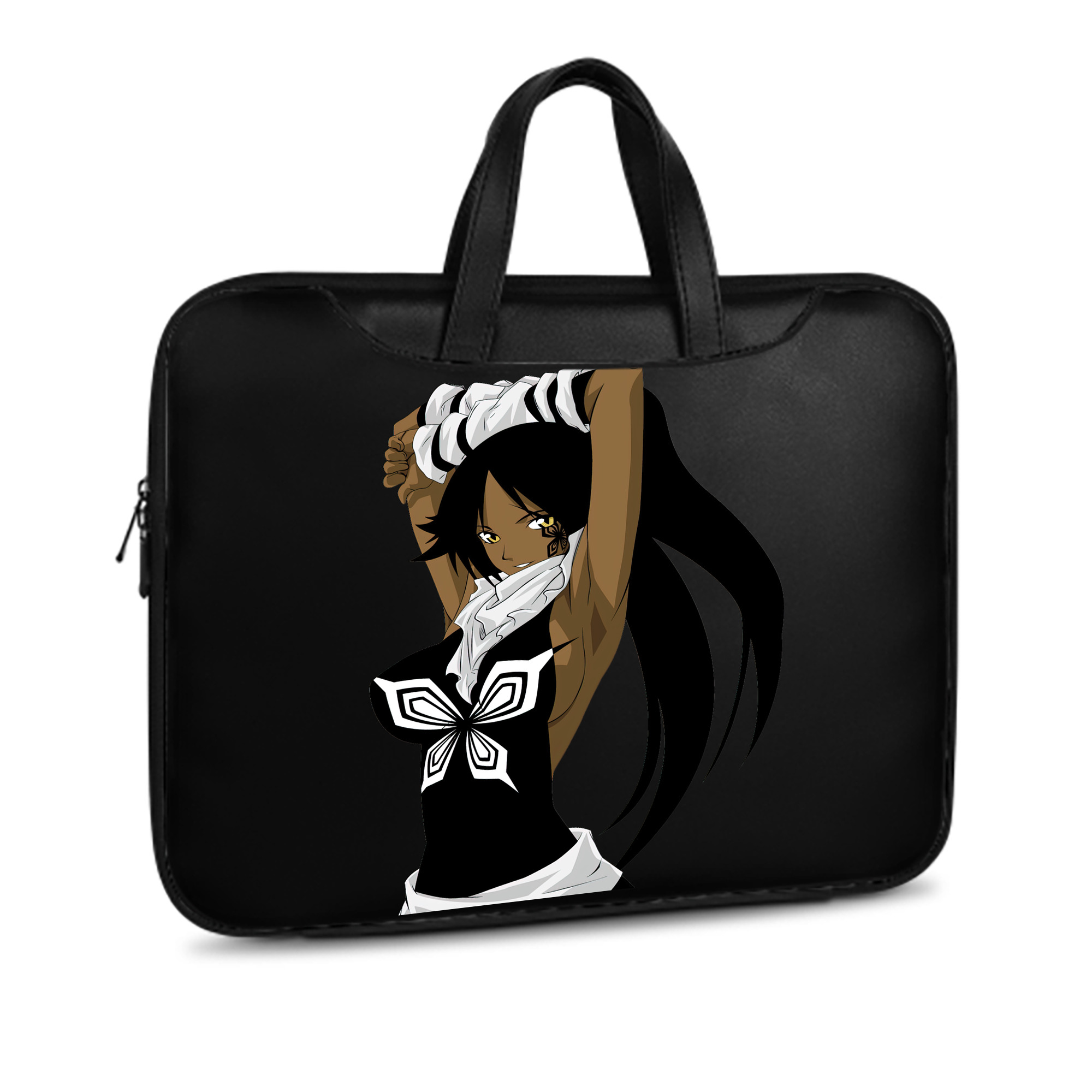 （画像用） ブリーチ 四楓院 夜一（しほういん よるいち） BLEACH Shihouin Yoruichi レザーラップトップバッグ　ノートパソコンケース