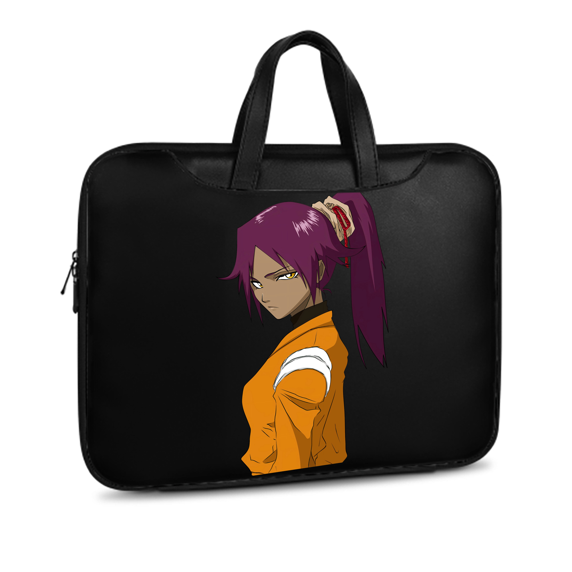 （画像用） ブリーチ 四楓院 夜一（しほういん よるいち） BLEACH Shihouin Yoruichi レザーラップトップバッグ　ノートパソコンケース
