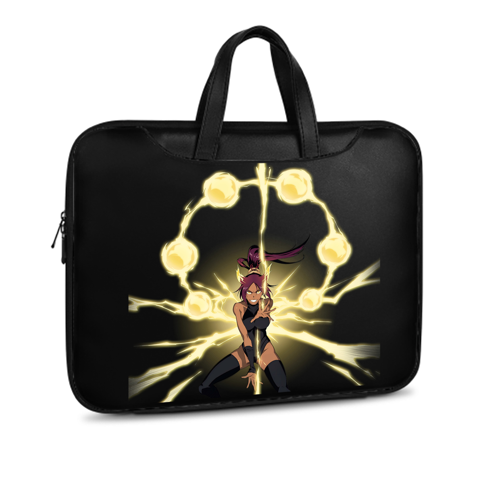 （画像用） ブリーチ 四楓院 夜一（しほういん よるいち） BLEACH Shihouin Yoruichi レザーラップトップバッグ　ノートパソコンケース