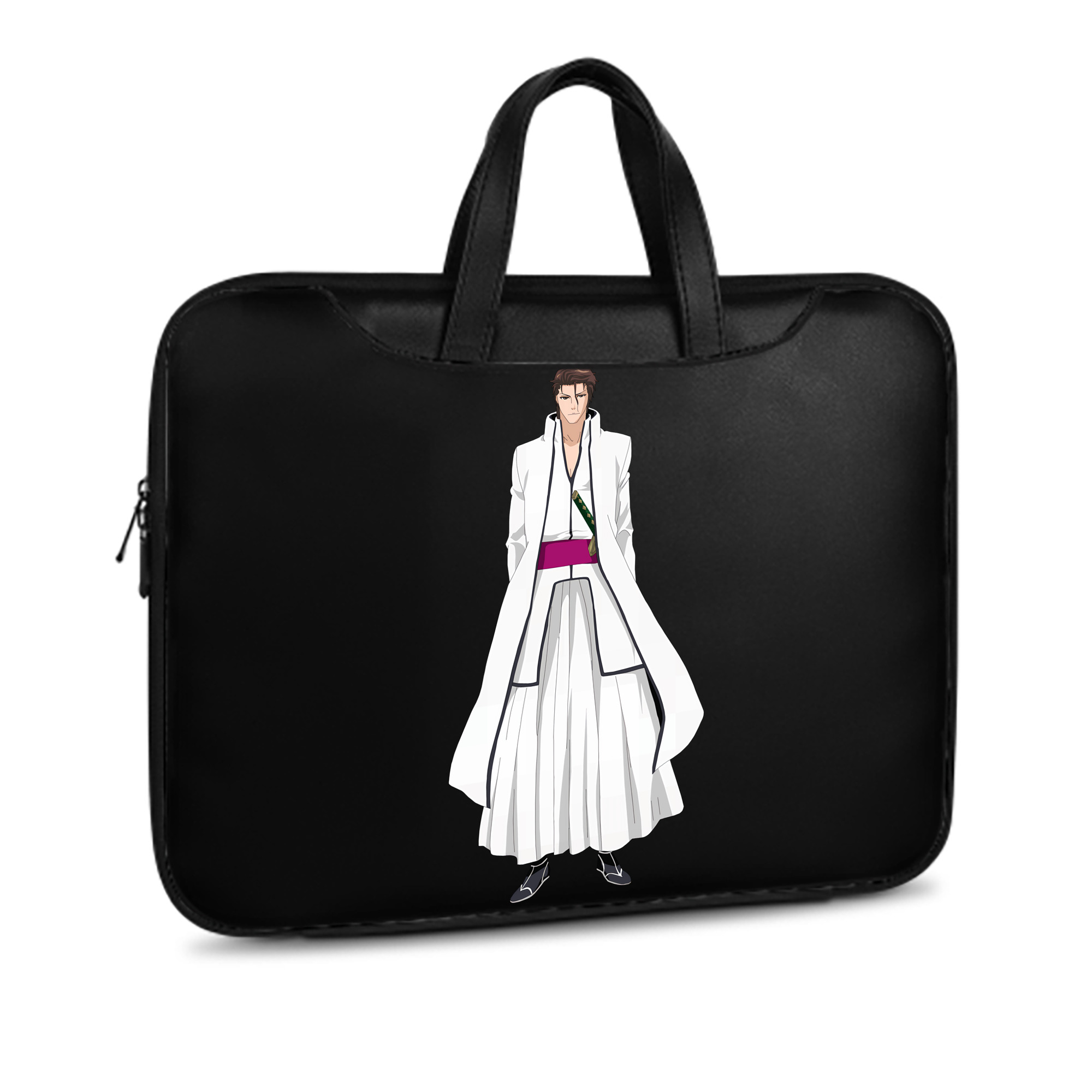 （画像用） ブリーチ 藍染 惣右介（あいぜん そうすけ） BLEACH Aizen Sousuke レザーラップトップバッグ　ノートパソコンケース