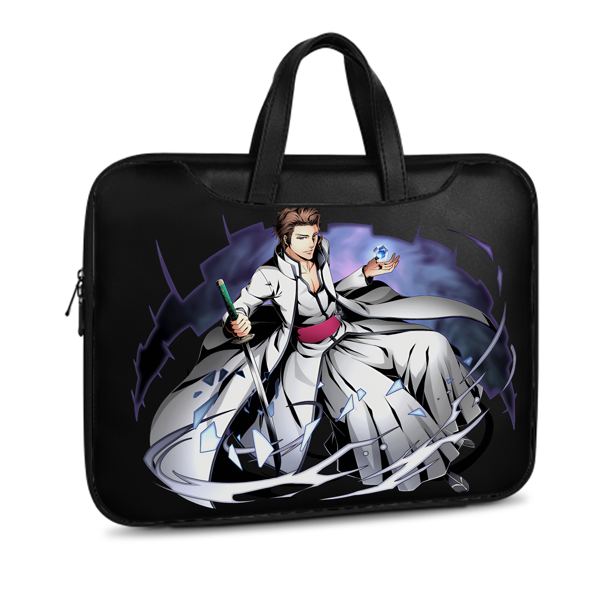（画像用） ブリーチ 藍染 惣右介（あいぜん そうすけ） BLEACH Aizen Sousuke レザーラップトップバッグ　ノートパソコンケース