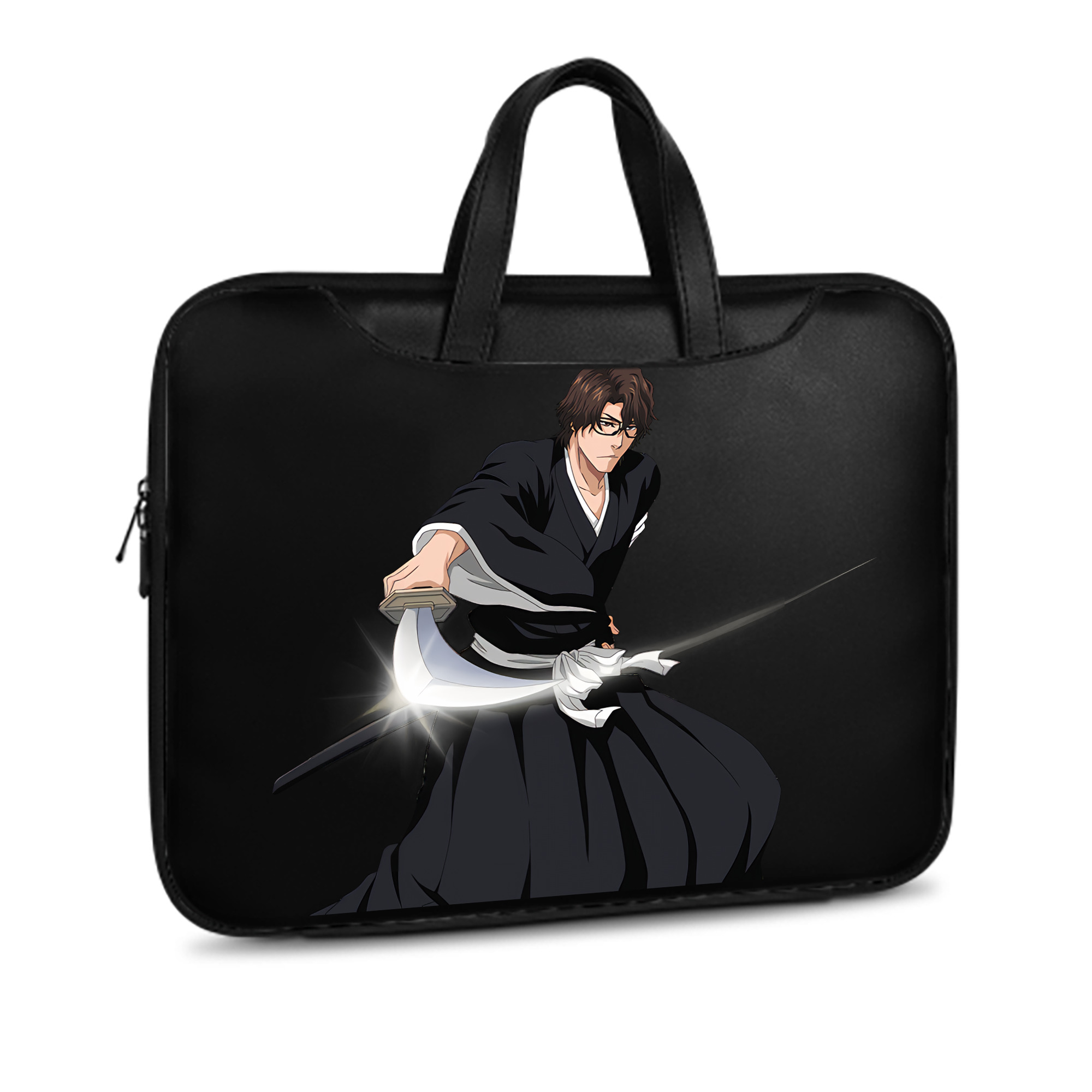 （画像用） ブリーチ 藍染 惣右介（あいぜん そうすけ） BLEACH Aizen Sousuke レザーラップトップバッグ　ノートパソコンケース