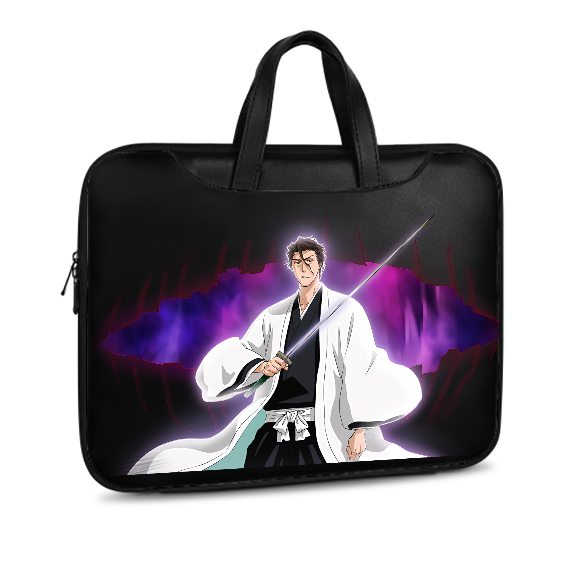 （画像用） ブリーチ 藍染 惣右介（あいぜん そうすけ） BLEACH Aizen Sousuke レザーラップトップバッグ　ノートパソコンケース