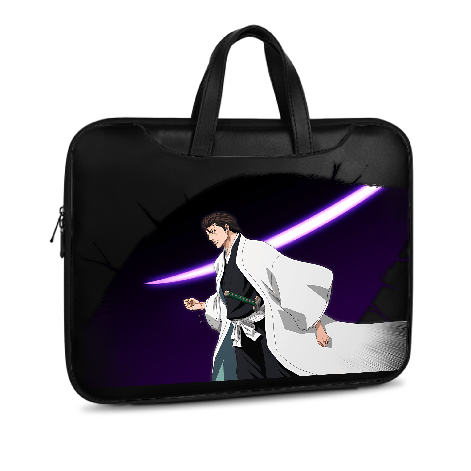 （画像用） ブリーチ 藍染 惣右介（あいぜん そうすけ） BLEACH Aizen Sousuke レザーラップトップバッグ　ノートパソコンケース