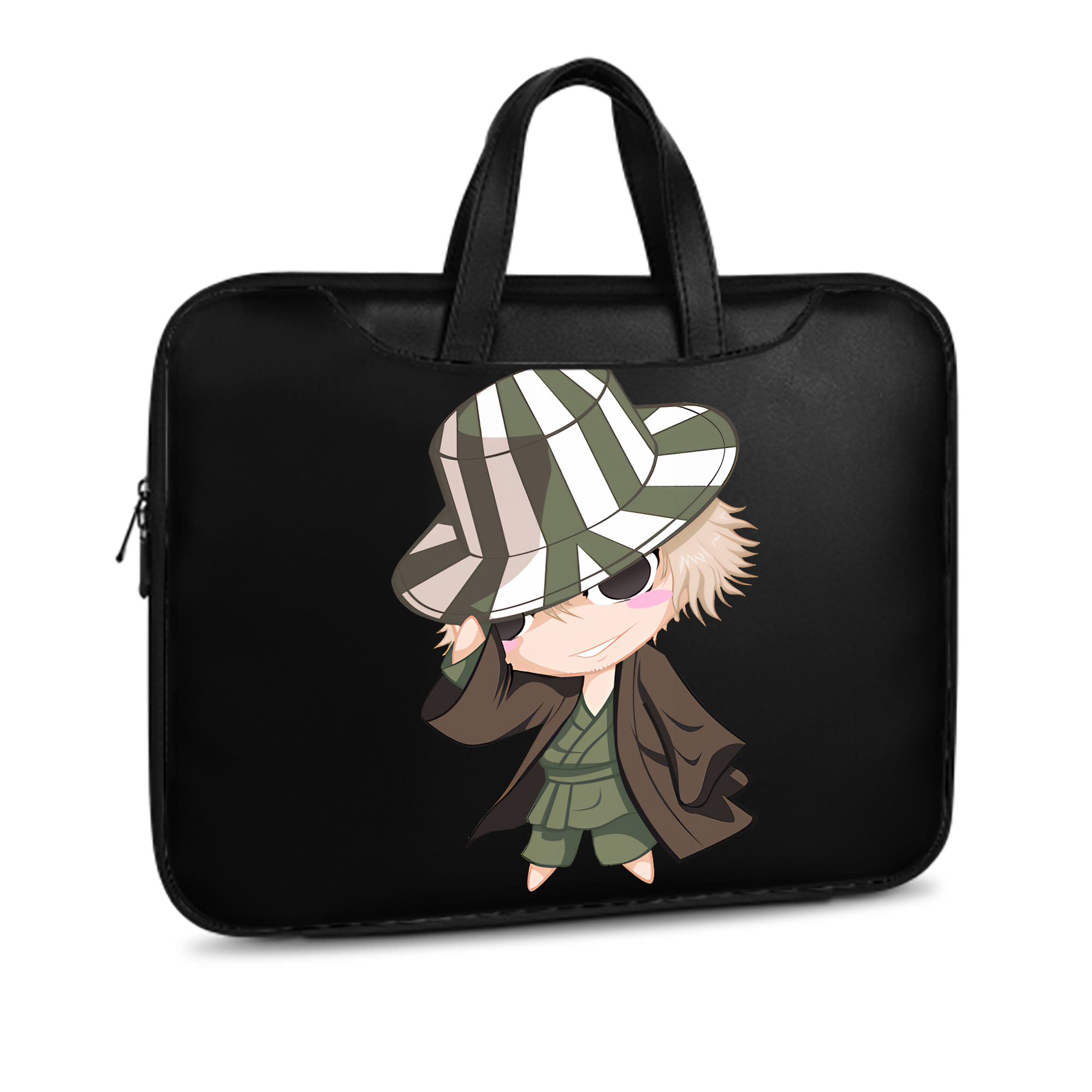 （画像用） "ブリーチ 浦原 喜助（うらはら きすけ） BLEACH Urahara Kisuke " レザーラップトップバッグ　ノートパソコンケース