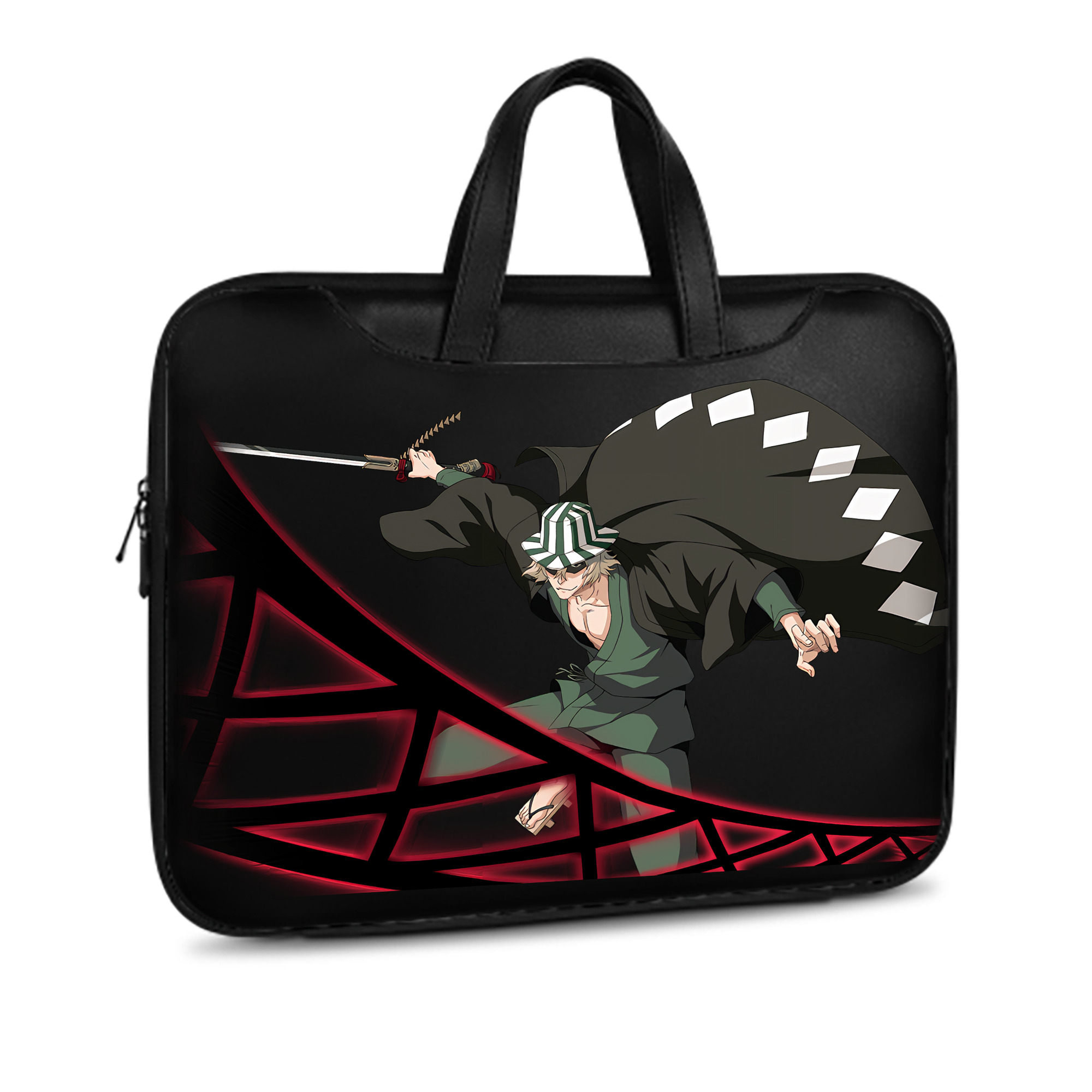 （画像用） "ブリーチ 浦原 喜助（うらはら きすけ） BLEACH Urahara Kisuke " レザーラップトップバッグ　ノートパソコンケース