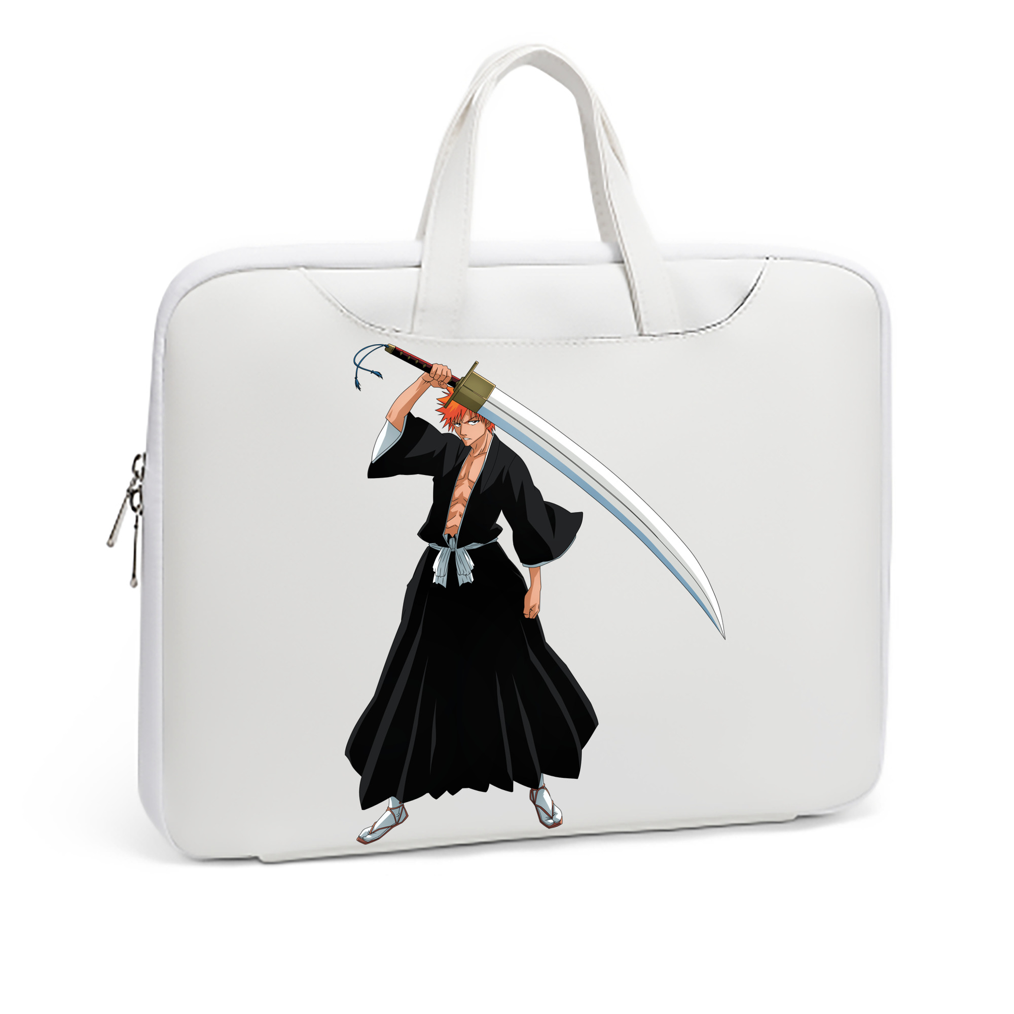 （画像用） ブリーチ 黒崎一護（くろさき いちご）BLEACH Kurosaki Ichigo レザーラップトップバッグ　ノートパソコンケース