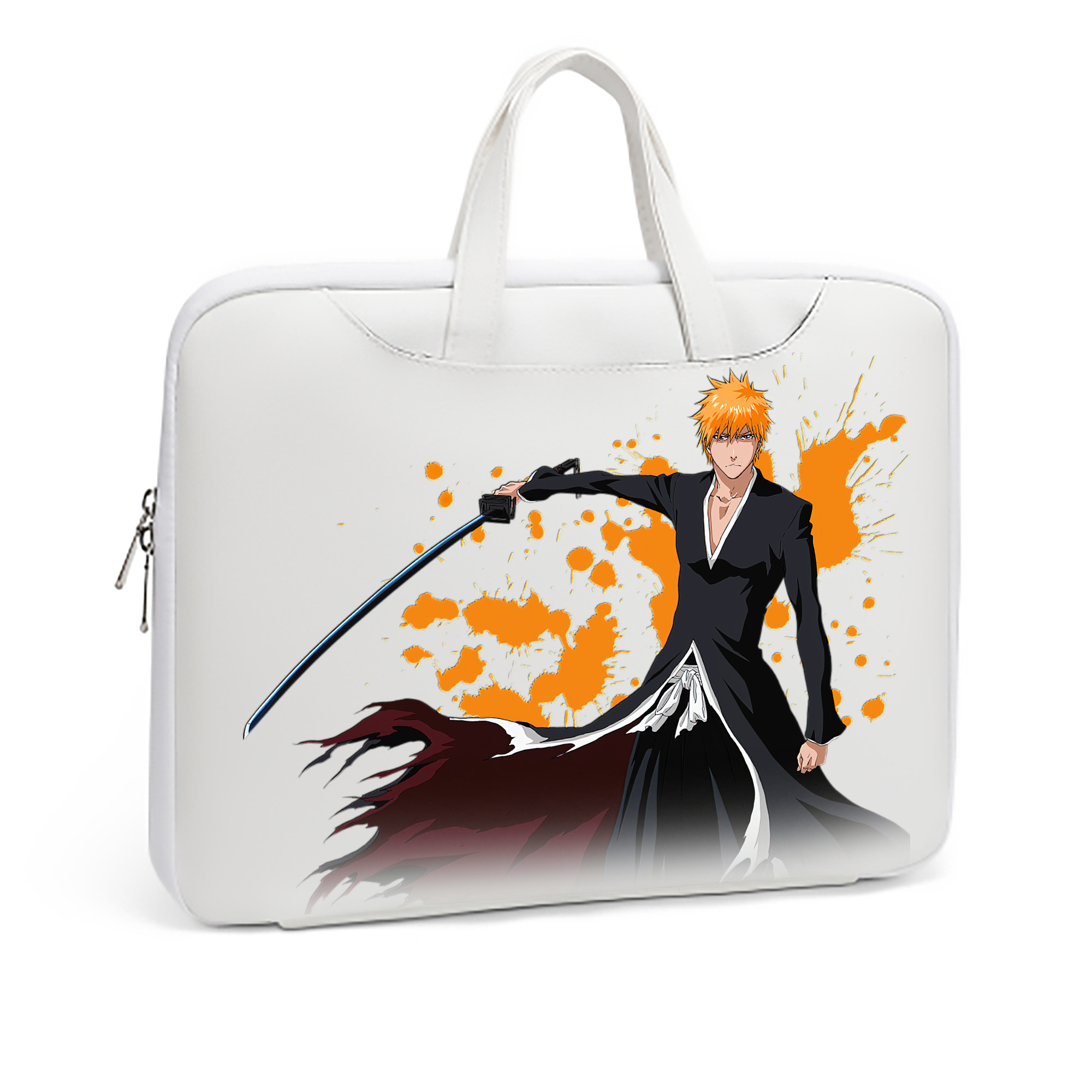 （画像用） ブリーチ 黒崎一護（くろさき いちご）BLEACH Kurosaki Ichigo レザーラップトップバッグ　ノートパソコンケース