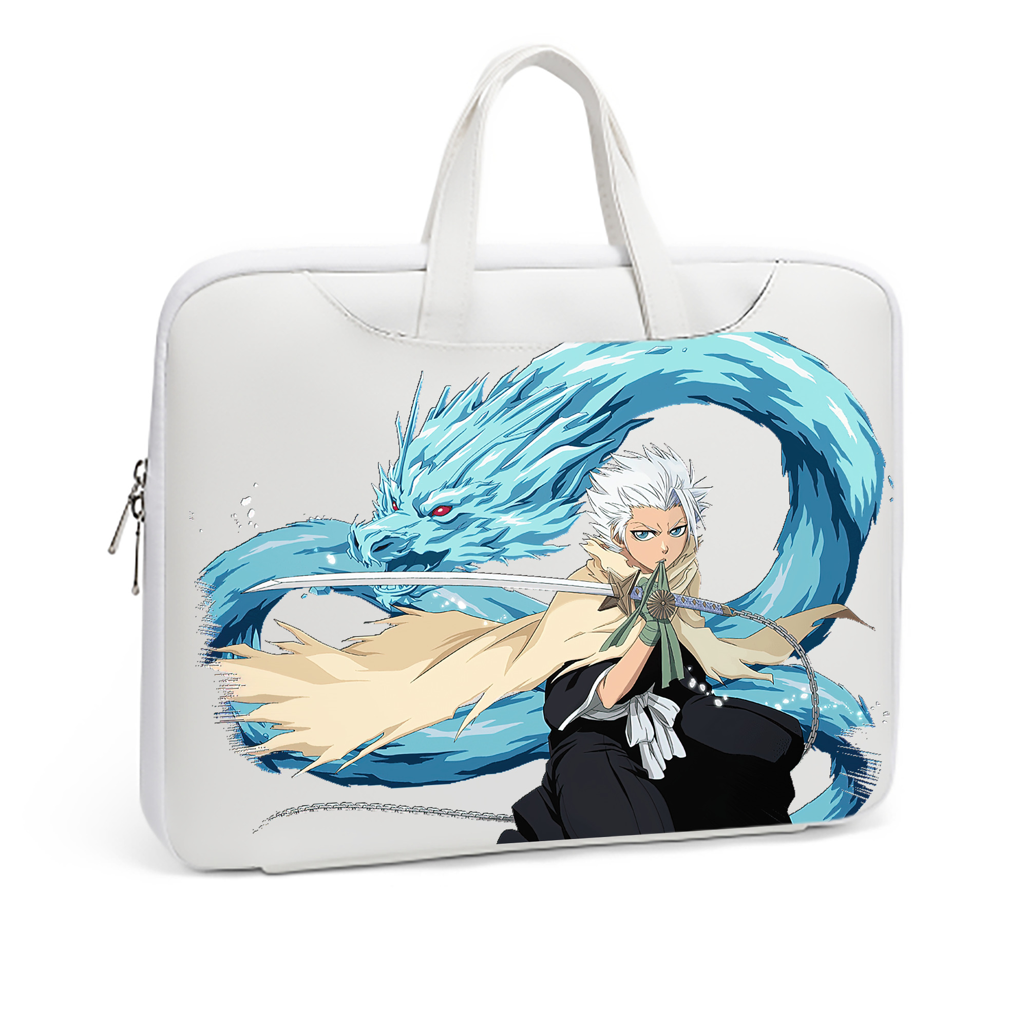 （画像用） ブリーチ 日番谷冬獅郎（ひつがや とうしろう） BLEACH Hitsugaya Toushirou レザーラップトップバッグ　ノートパソコンケース