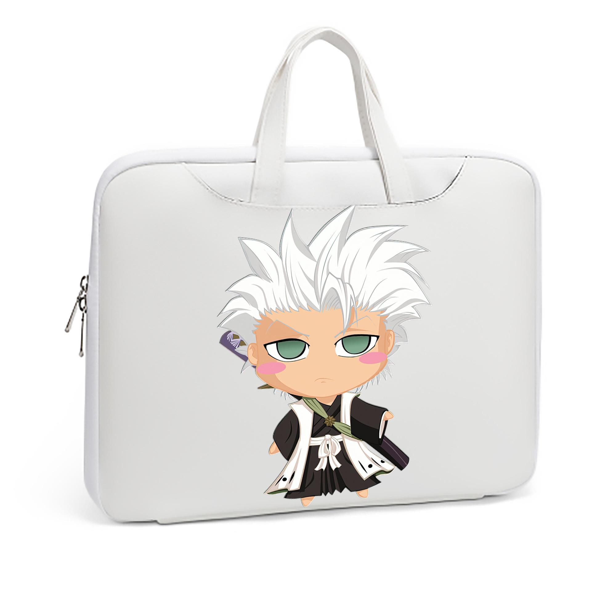 （画像用） ブリーチ 日番谷冬獅郎（ひつがや とうしろう） BLEACH Hitsugaya Toushirou レザーラップトップバッグ　ノートパソコンケース