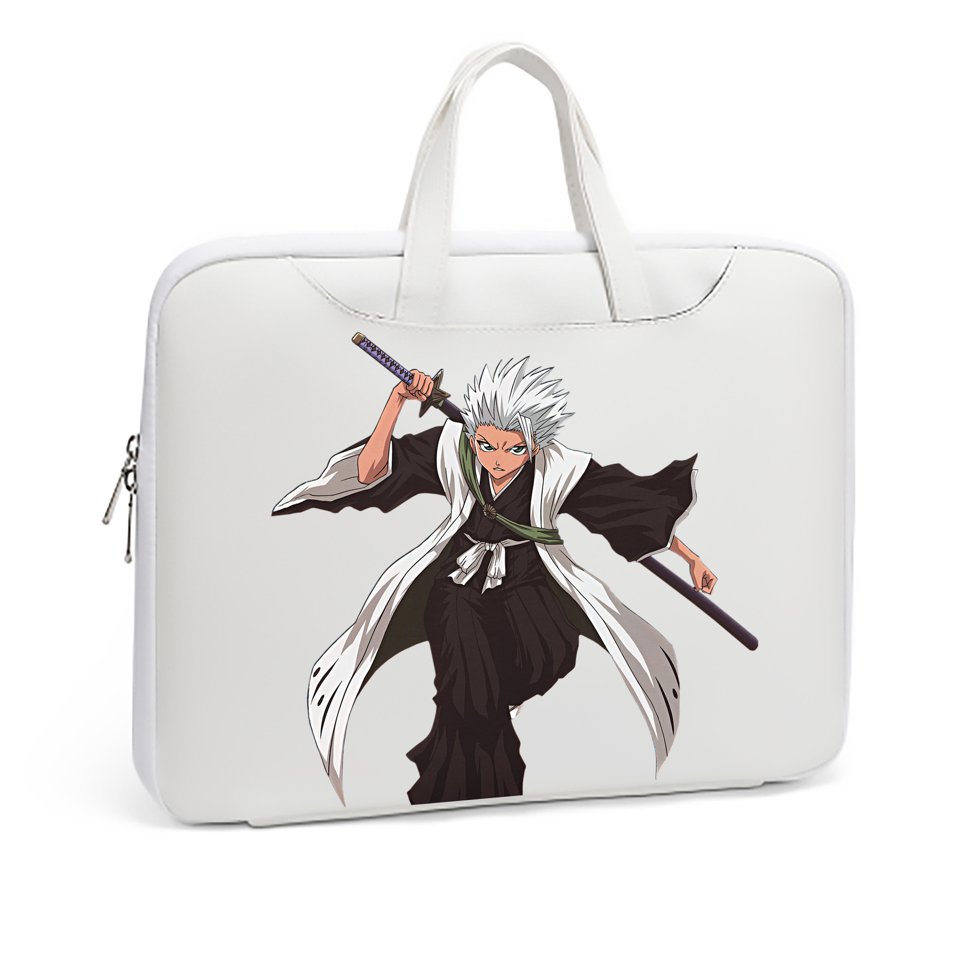 （画像用） ブリーチ 日番谷冬獅郎（ひつがや とうしろう） BLEACH Hitsugaya Toushirou レザーラップトップバッグ　ノートパソコンケース