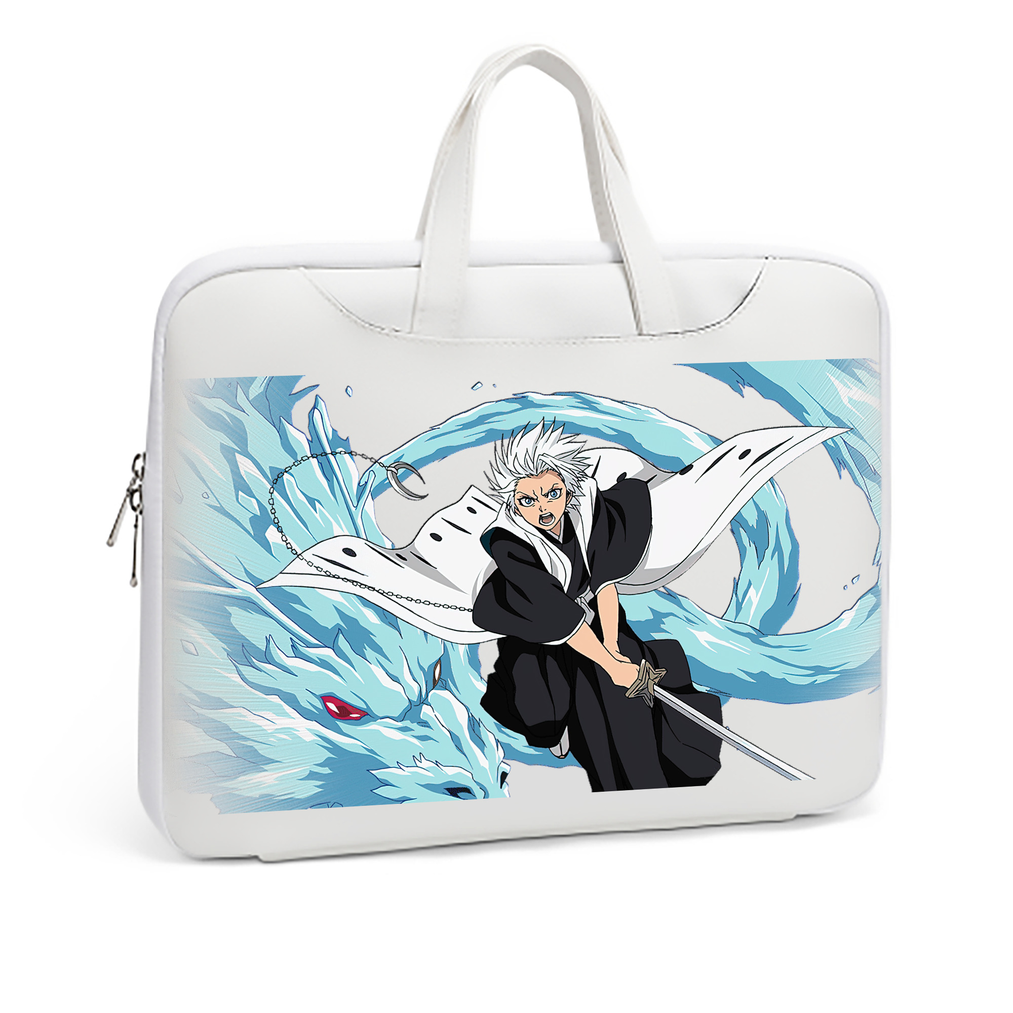 （画像用） ブリーチ 日番谷冬獅郎（ひつがや とうしろう） BLEACH Hitsugaya Toushirou レザーラップトップバッグ　ノートパソコンケース