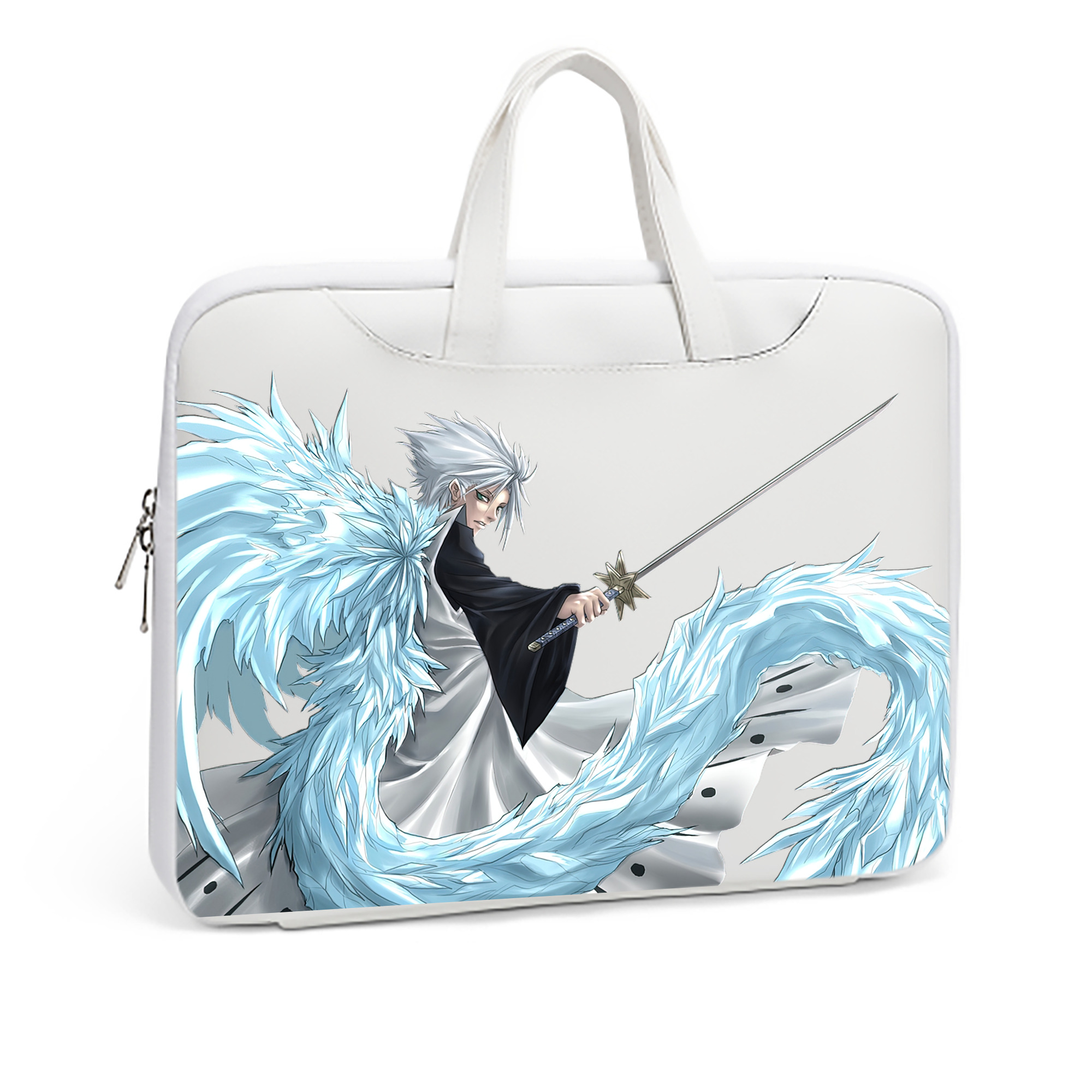 （画像用） ブリーチ 日番谷冬獅郎（ひつがや とうしろう） BLEACH Hitsugaya Toushirou レザーラップトップバッグ　ノートパソコンケース