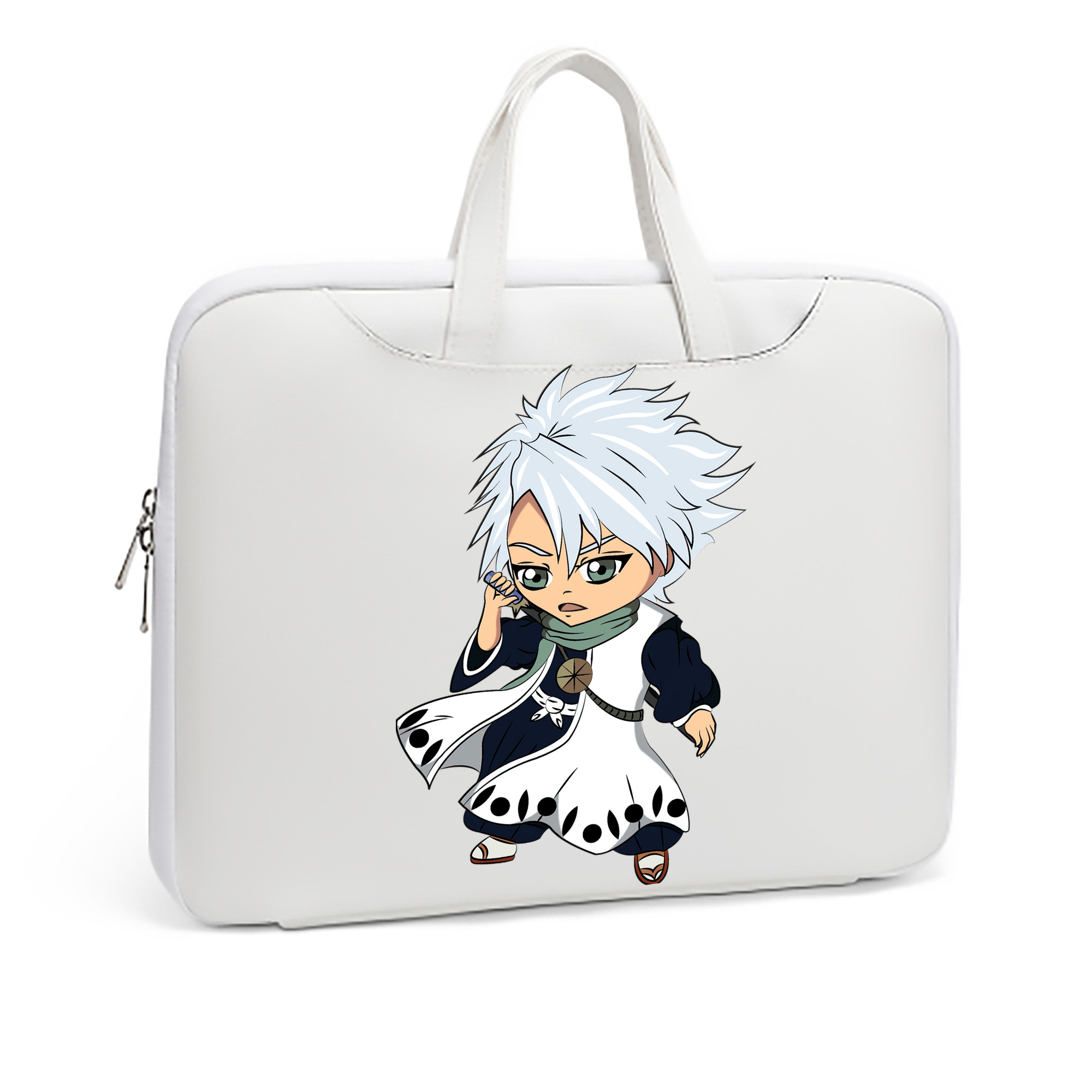 （画像用） ブリーチ 日番谷冬獅郎（ひつがや とうしろう） BLEACH Hitsugaya Toushirou レザーラップトップバッグ　ノートパソコンケース