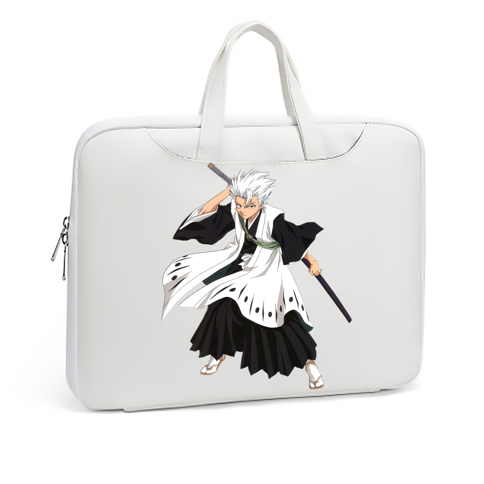 （画像用） ブリーチ 日番谷冬獅郎（ひつがや とうしろう） BLEACH Hitsugaya Toushirou レザーラップトップバッグ　ノートパソコンケース
