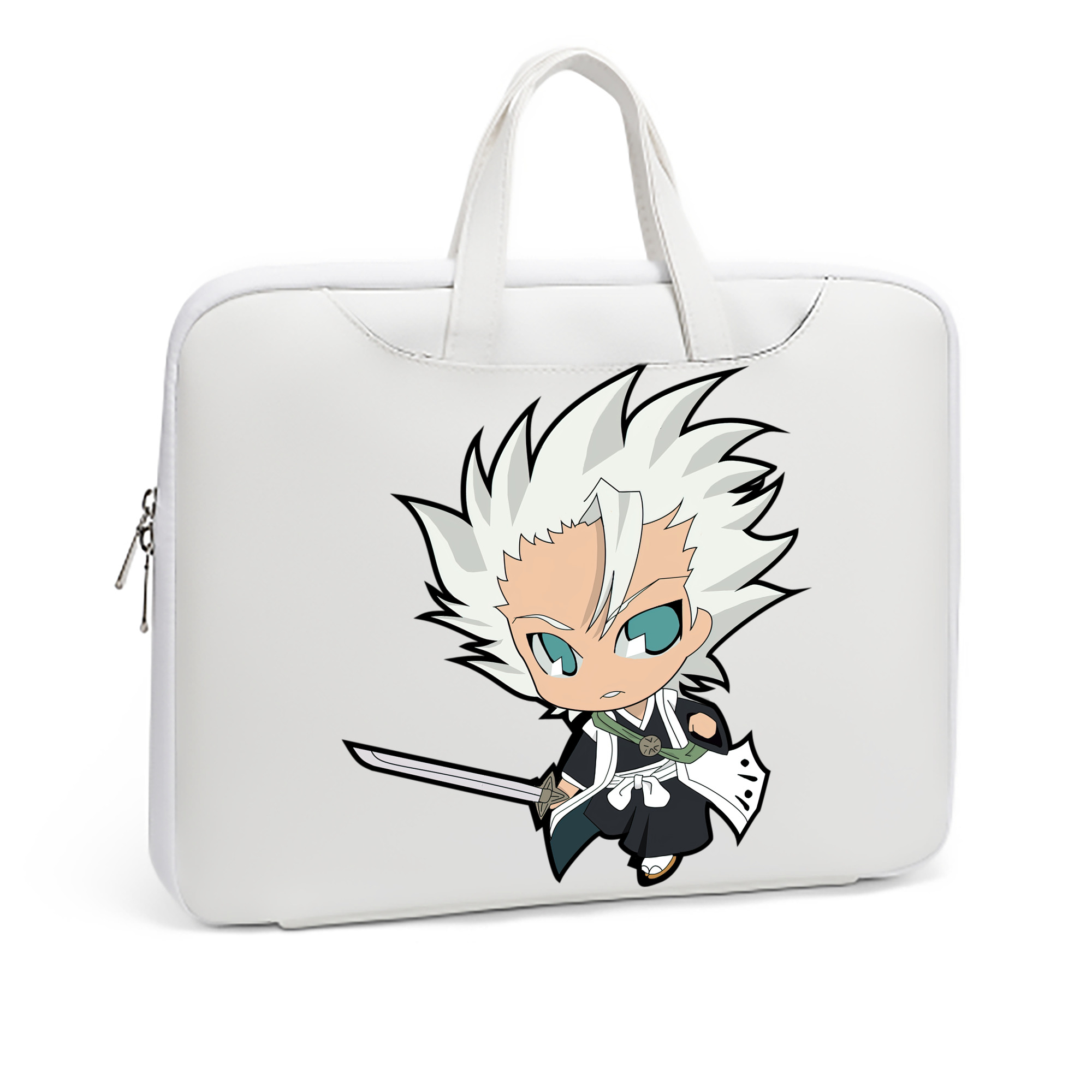 （画像用） ブリーチ 日番谷冬獅郎（ひつがや とうしろう） BLEACH Hitsugaya Toushirou レザーラップトップバッグ　ノートパソコンケース