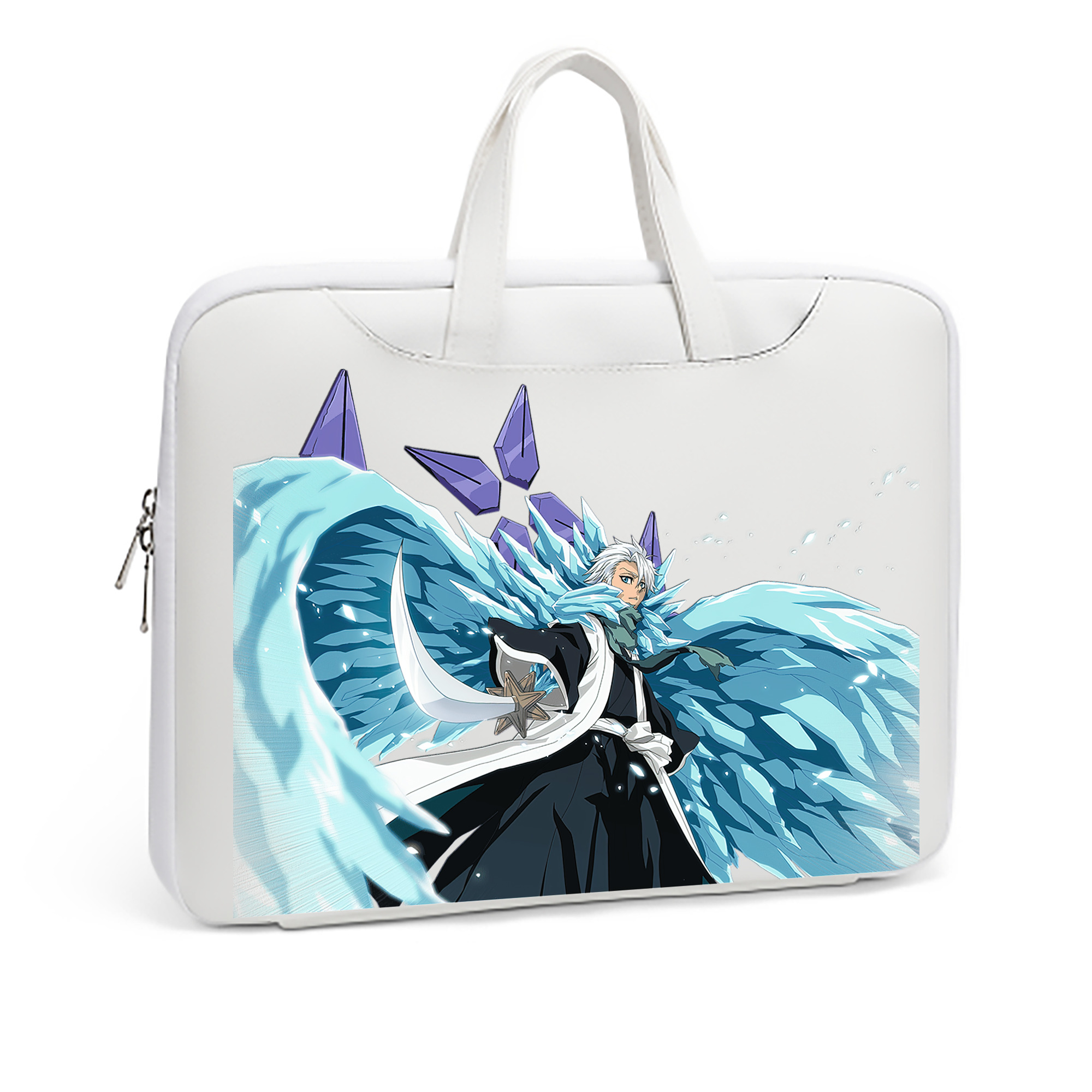 （画像用） ブリーチ 日番谷冬獅郎（ひつがや とうしろう） BLEACH Hitsugaya Toushirou レザーラップトップバッグ　ノートパソコンケース