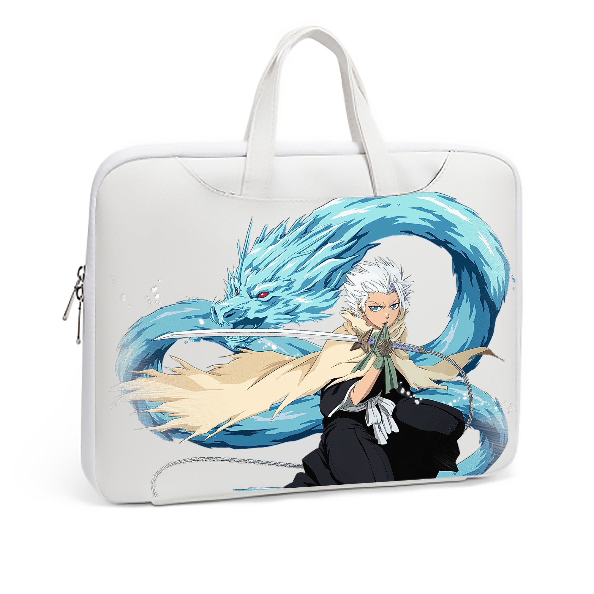 （画像用） ブリーチ 日番谷冬獅郎（ひつがや とうしろう） BLEACH Hitsugaya Toushirou レザーラップトップバッグ　ノートパソコンケース