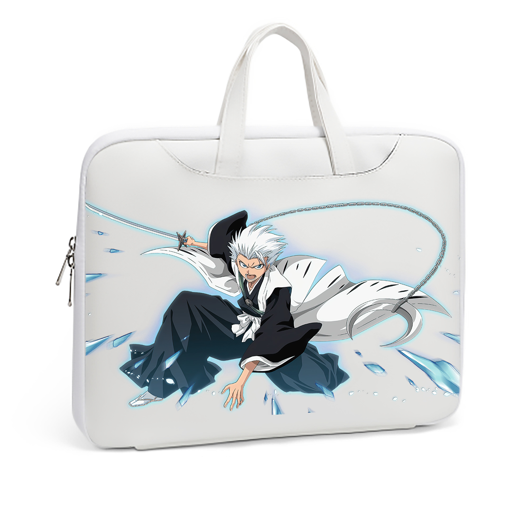 （画像用） ブリーチ 日番谷冬獅郎（ひつがや とうしろう） BLEACH Hitsugaya Toushirou レザーラップトップバッグ　ノートパソコンケース