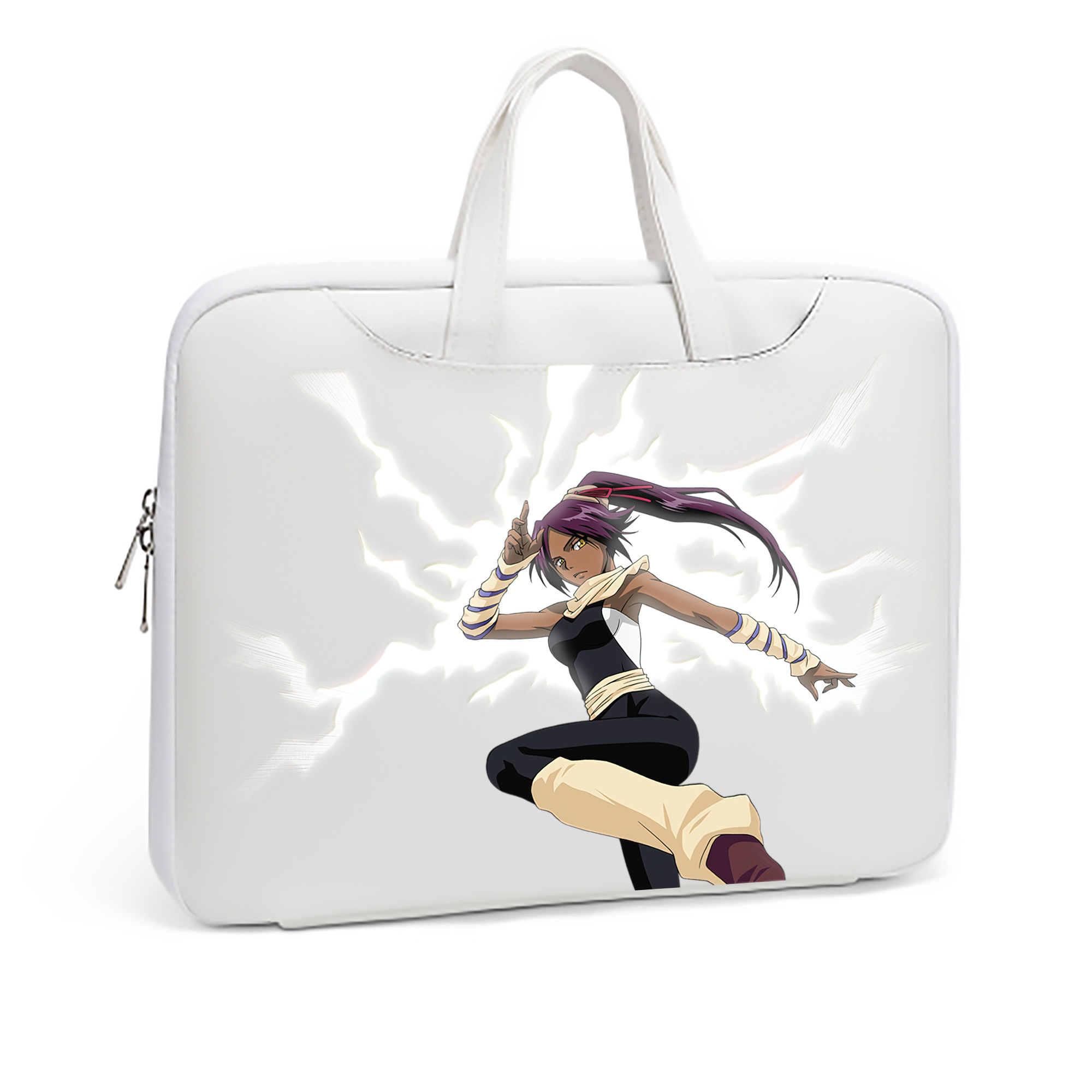 （画像用） ブリーチ 四楓院 夜一（しほういん よるいち） BLEACH Shihouin Yoruichi レザーラップトップバッグ　ノートパソコンケース