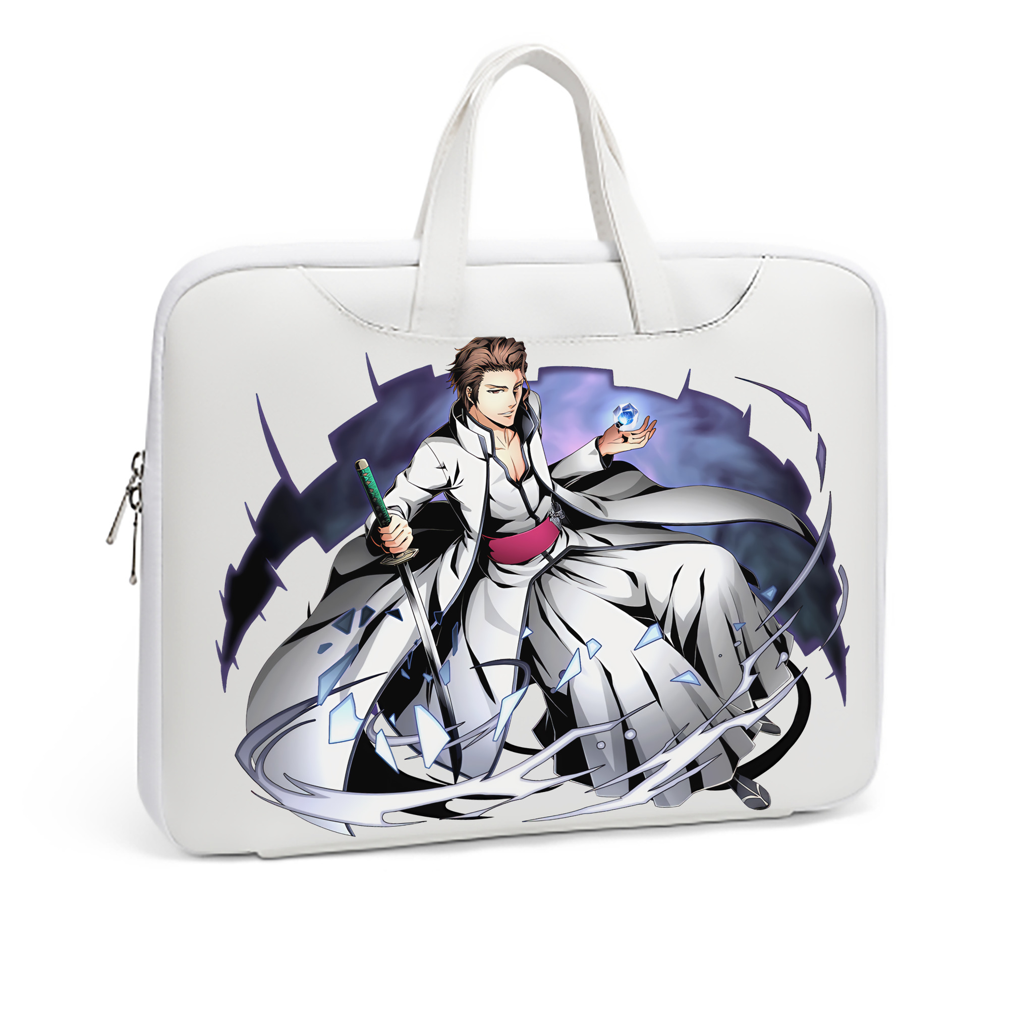（画像用） ブリーチ 藍染 惣右介（あいぜん そうすけ） BLEACH Aizen Sousuke レザーラップトップバッグ　ノートパソコンケース