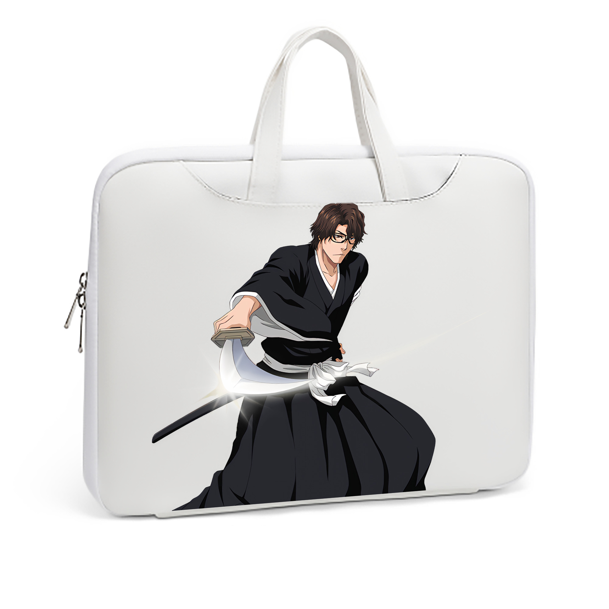（画像用） ブリーチ 藍染 惣右介（あいぜん そうすけ） BLEACH Aizen Sousuke レザーラップトップバッグ　ノートパソコンケース